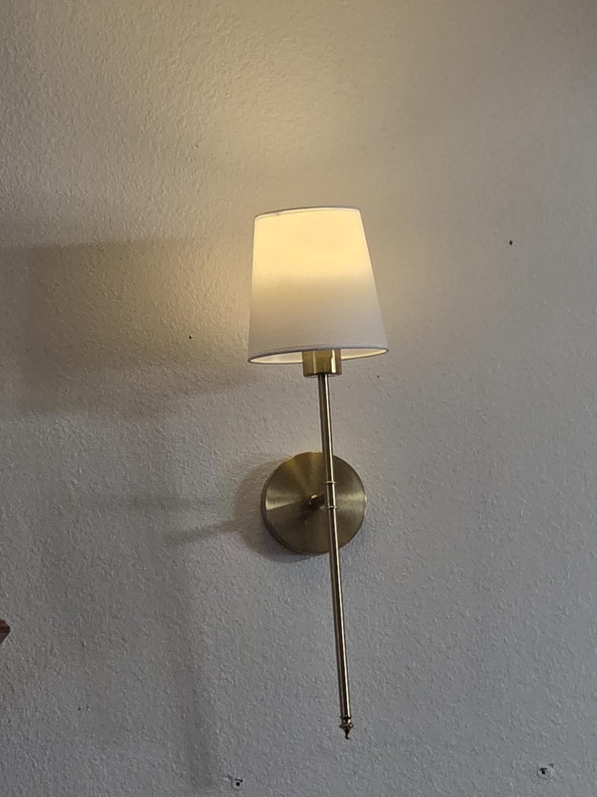 NIORSUN Battery Operated Wall Sconce Set of 2, Gold Rechargeable Wall Lights with 10400mAh Dimmable Bulbs and Remote, 10 Colors Wireless Wall Lamps for Bedroom Living Room Hallway Decor customer photo 1