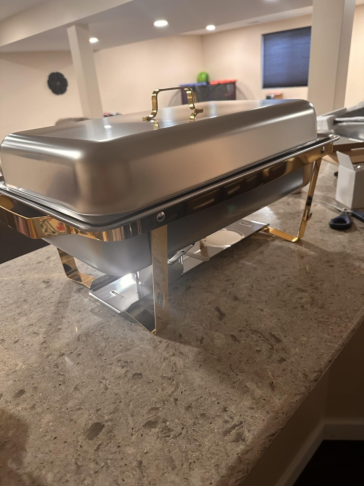 Rengue 9.5 QT Chafing Dishes, 4 Pack High Premium Stainless Steel Complete Set, Rectangular Chafing Dish Buffet Set, Heating and Cooling Chafing Dish for Gatherings Banquet, Buffet, Party, Wedding customer photo 2