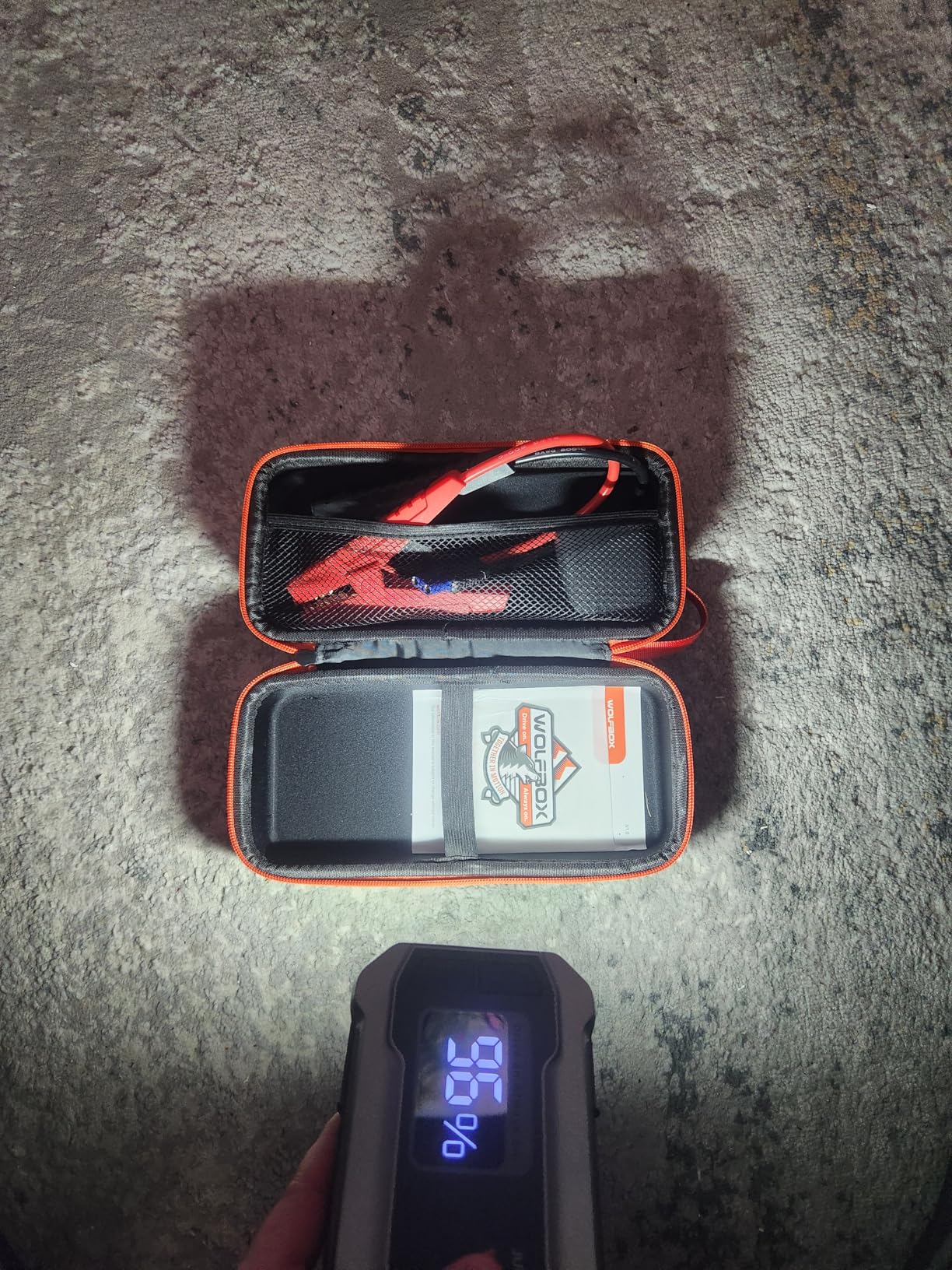WOLFBOX 4000A Jump Starter, 12V Car Battery Jumper Starter Portable with 65W Quick Charger, LED Display, 88.8Wh Booster Jump Box Pack (10L Gas 10L Diesel Engine) with LED Light, Jumper Cables, MV24 customer photo 2