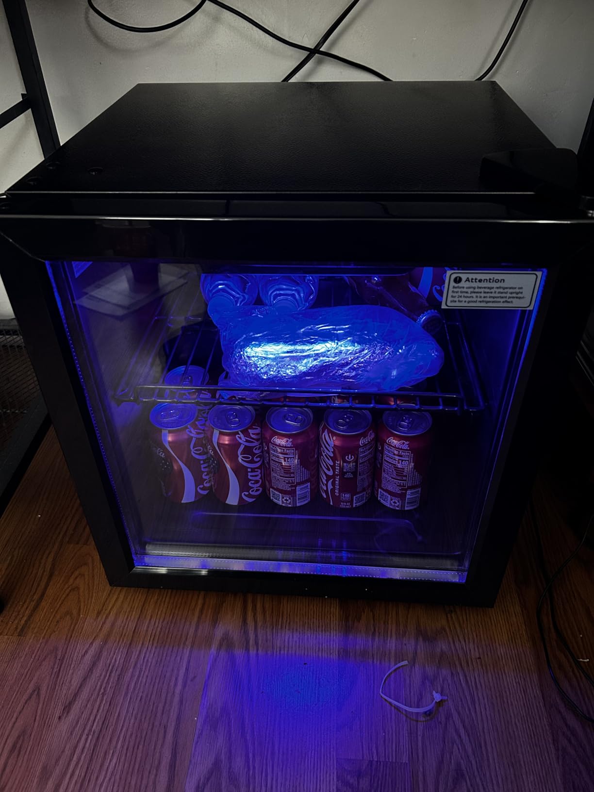 Feelfunn 50 Can Beverage Refrigerator Cooler - 1.3 Cu.Ft Mini Fridge with Glass Door, Soda Beer Drink Wine Fridge, Countertop Small Refrigerator for Bedroom Office Home Dorm Bar, Black customer photo 2