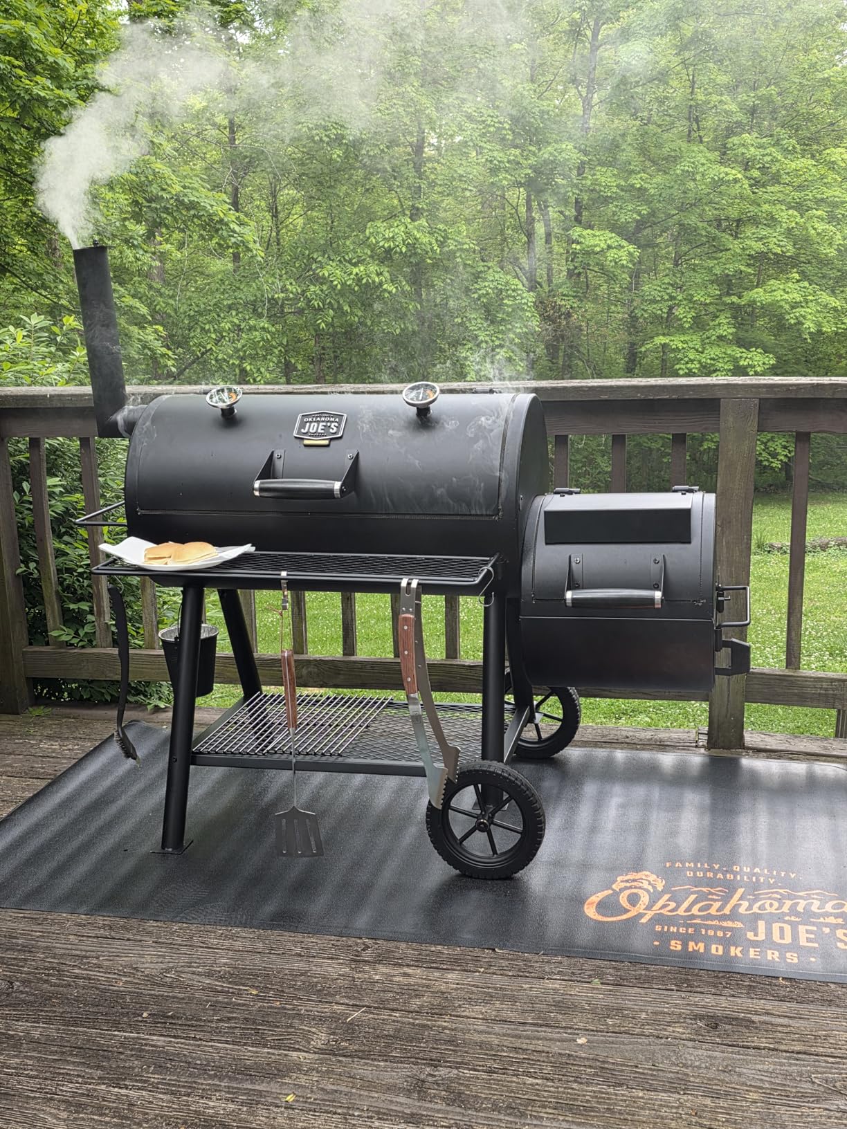 Oklahoma Joe's Highland Offset Charcoal Smoker and Grill with 900 sq. in. Cooking Area in Black customer photo 1