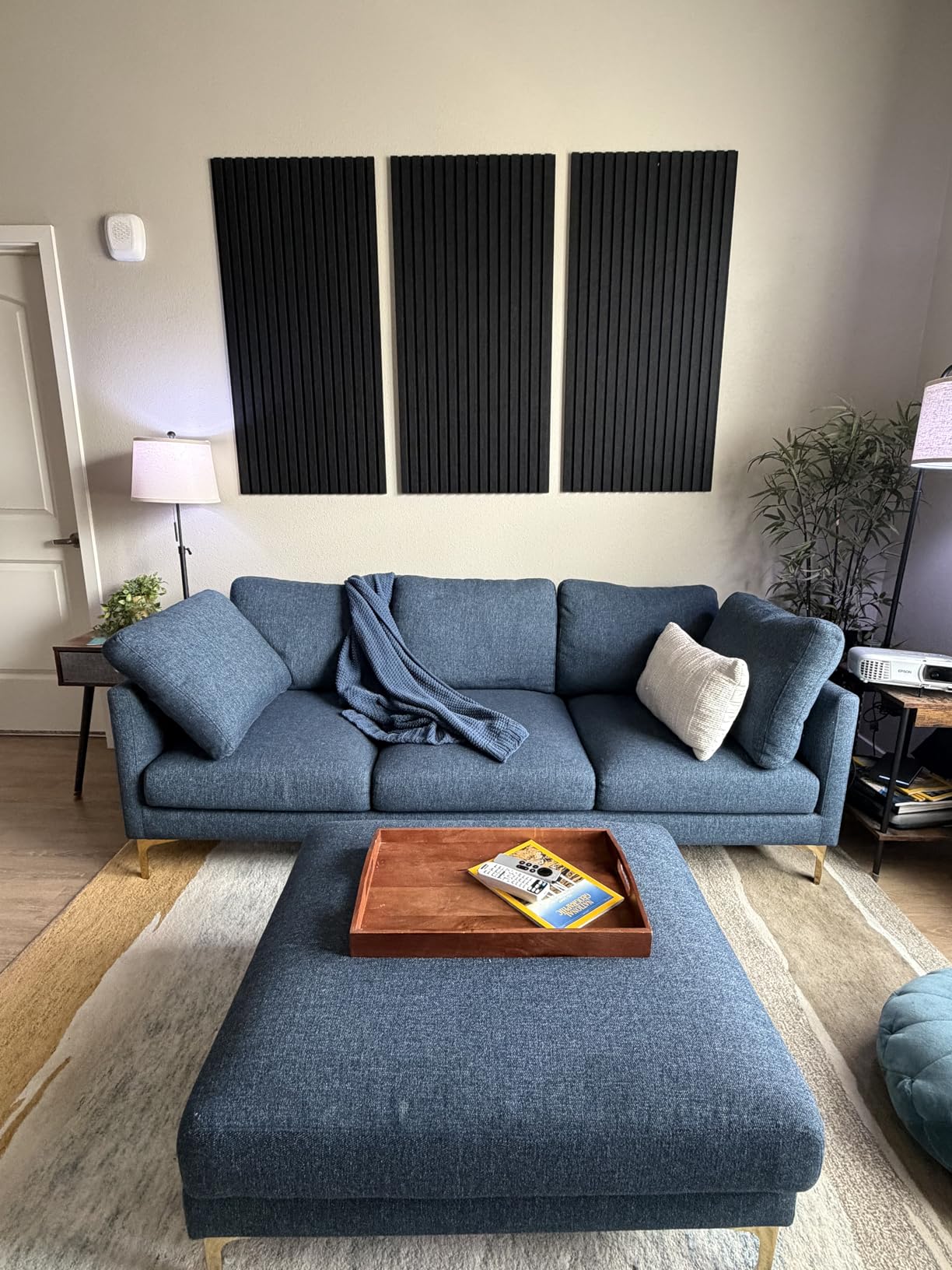 TONOR Dual-Layer Thickened Acoustic Wall Panels Self Adhesive, 4 Pack 47.2