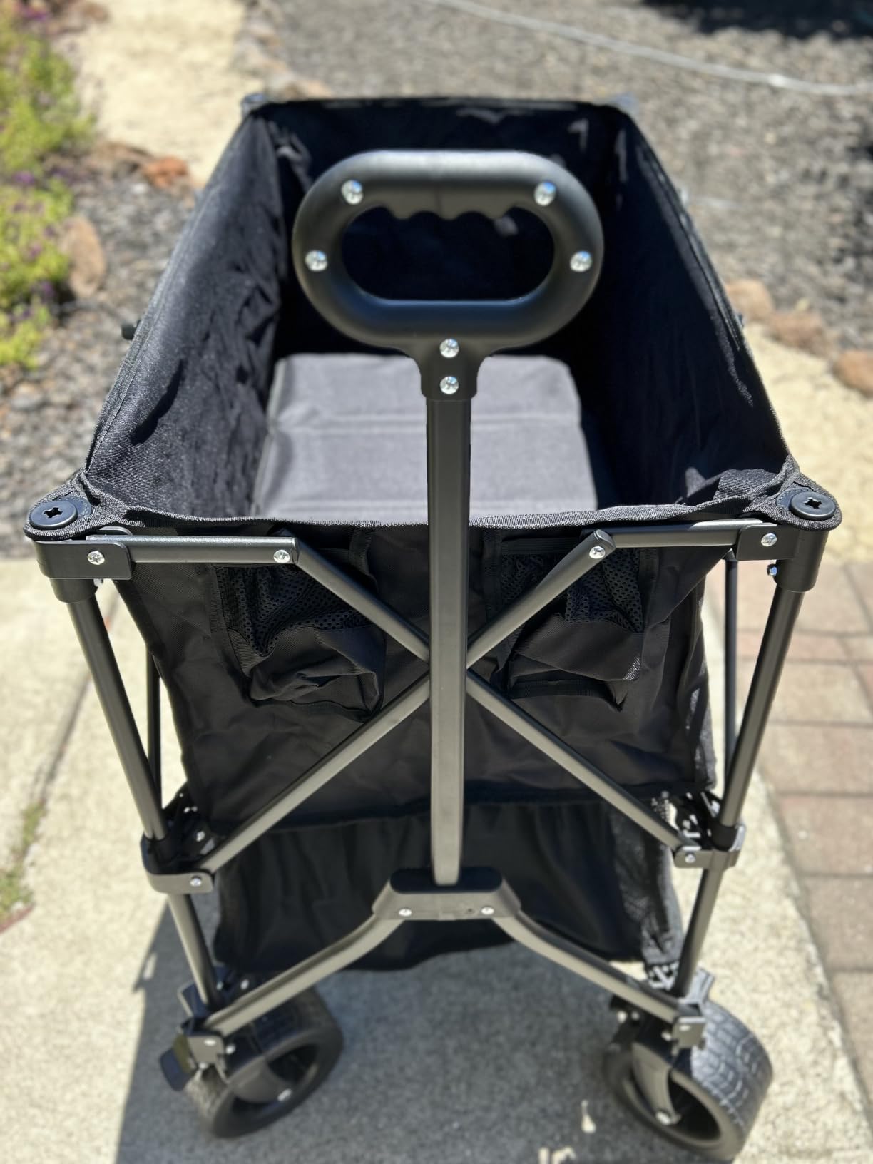 UNITON Double Decker Wagon 600lb Capacity & 400L Collapsible Sports Wagon with Big Wheels 54