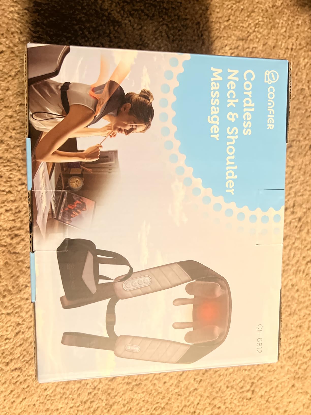COMFIER Cordless Neck and Shoulder Massager with Heat, Wearable 4D Shiatsu Deep Tissue Kneading for Desk Workers and Drivers, Hands-Free Straps, FSA HSA Eligible customer photo 2