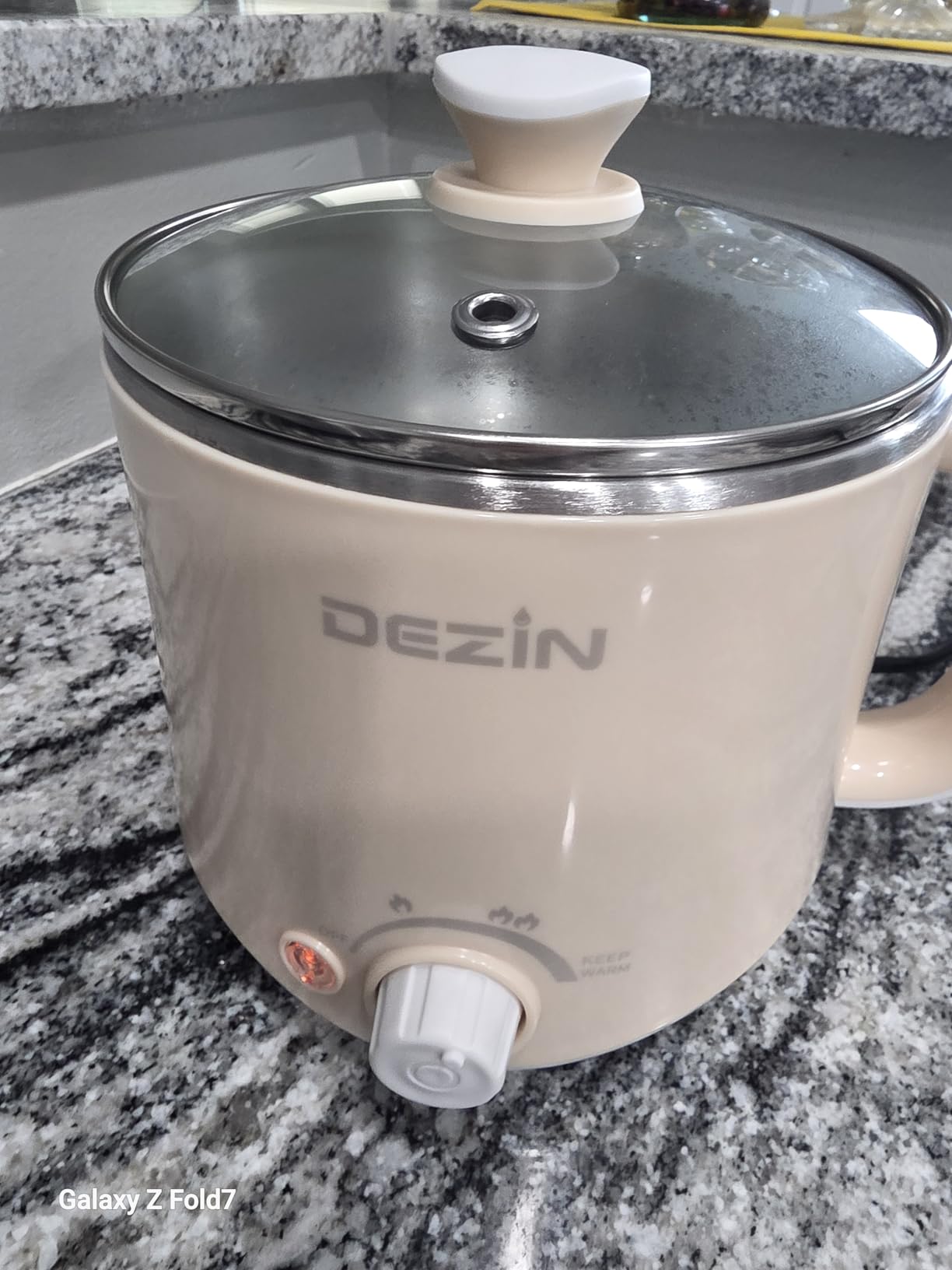 Dezin Hot Pot Electric, Rapid Noodles Cooker, Stainless Steel Electric Pot 1.6 Liter, Perfect for Ramen, Egg, Pasta, Dumpling, Soup, Porridge, Oatmeal with Temperature Control and Keep Warm Function customer photo 2