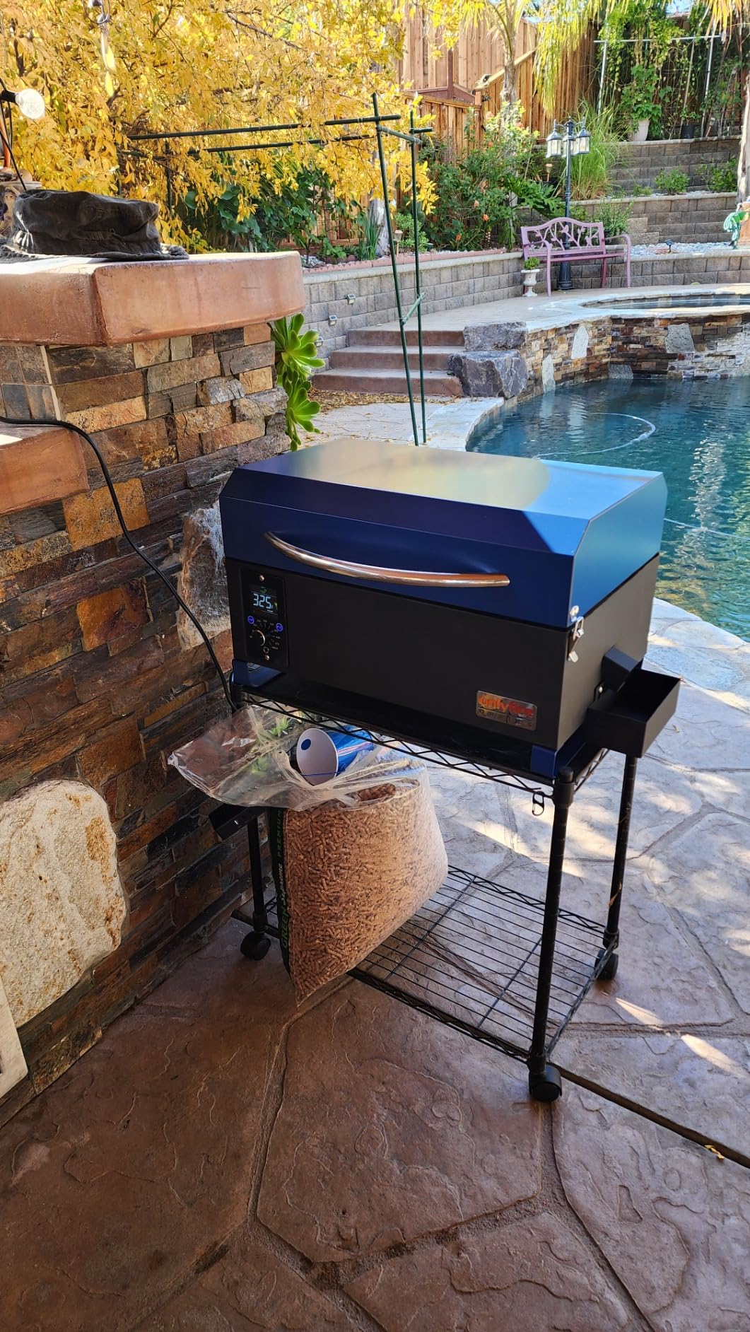 ONLYFIRE GRILLS BBQ Wood Pellet Grill Smoker with Meat Probe, 2 Tiers Cooking Area, Portable Tabletop Grilling Stove for Outdoor Kitchen Cooking Smoke and Roast, RV Camping, Black GS314 customer photo 2