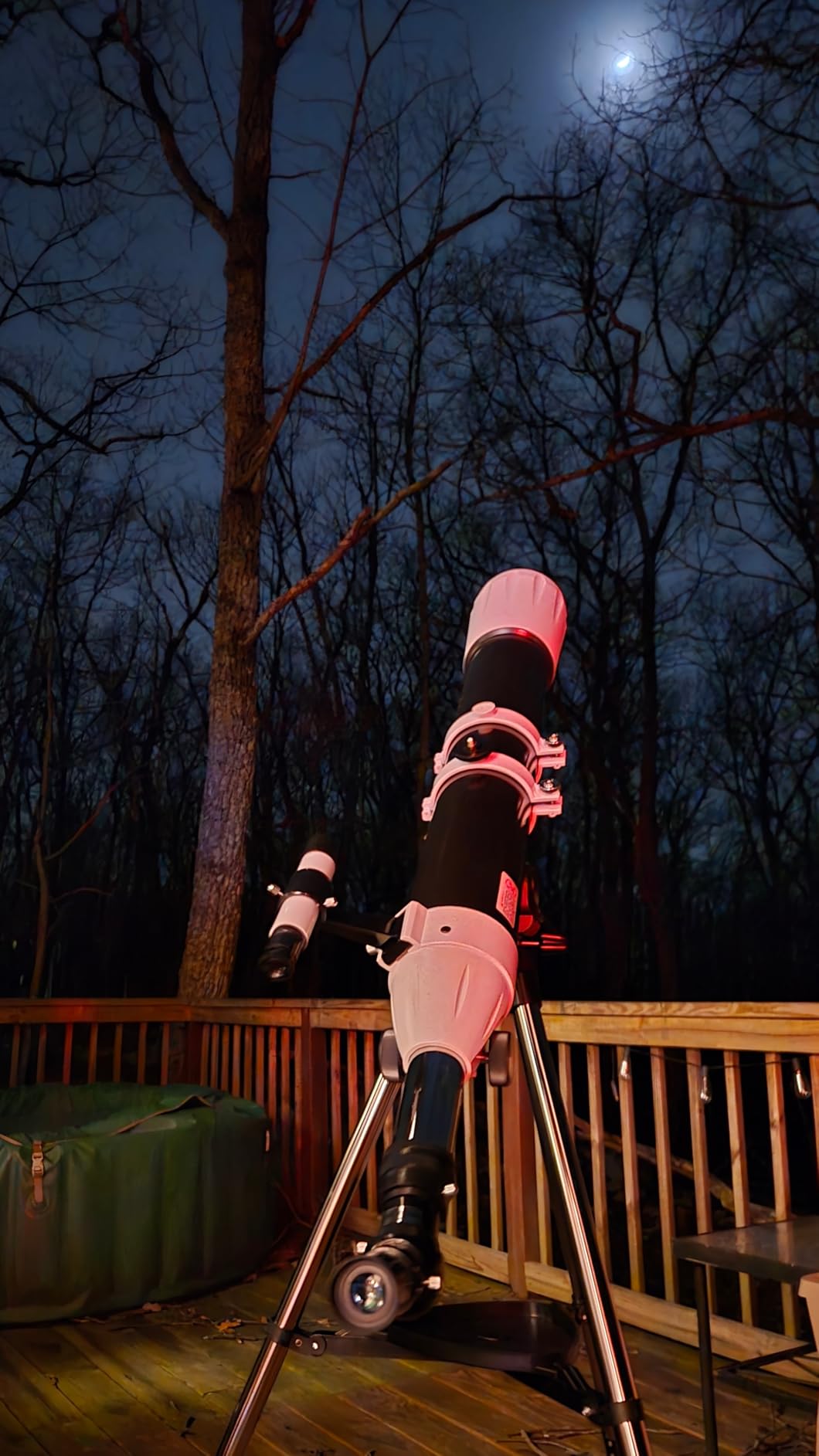 Hawkko 90mm Aperture 900mm Telescope for Adults High Powered - Professional Multi-Coated Refractor Telescope for Astronomy Beginners (36X-270X) with AZ Mount, Phone Adapter and Carry Bag customer photo 2