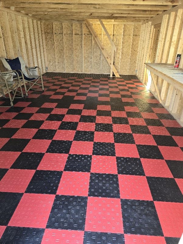 VEVOR Garage Floor Tiles 12 x 12 x 0.53 inch, Interlocking Design Ease of Installation Double-Sided Texture Non-Slip Sturdiness, for Garages, Basements, Repair Shops, Graphite Gray, 50 Pack customer photo 2