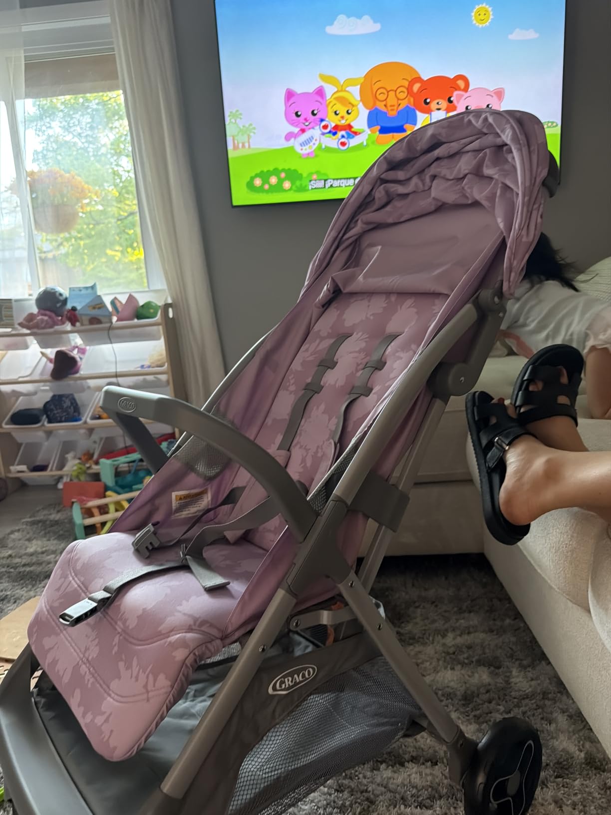 Graco Ready2Jet Compact Stroller, Overhead Friendly Compact Travel Stroller with Automatic Fold, Kingston customer photo 2