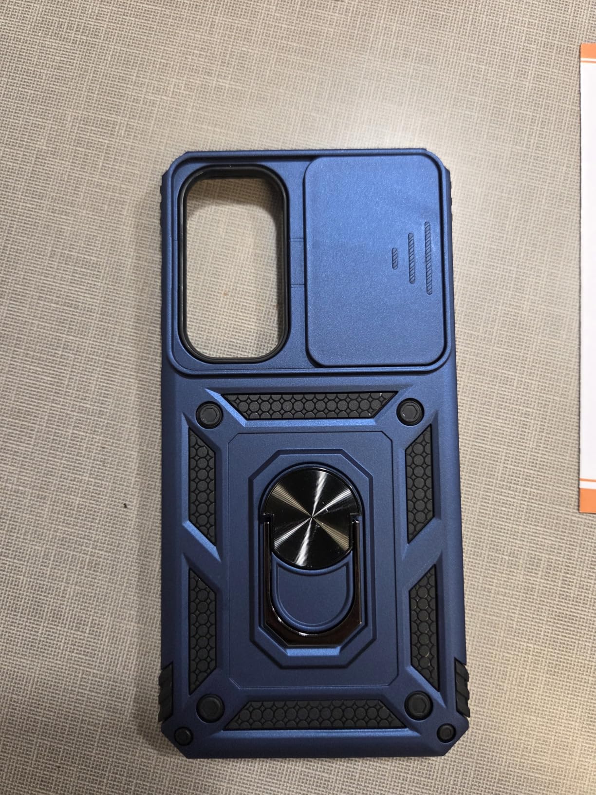 Janmitta Compatible with Samsung Galaxy S25/S24 Case [Not for S25+] Built in Slide Camera Lens Cover + Screen Protector + Kickstand, Heavy Duty Shockproof Full Body Phone Cover, Blue customer photo 2