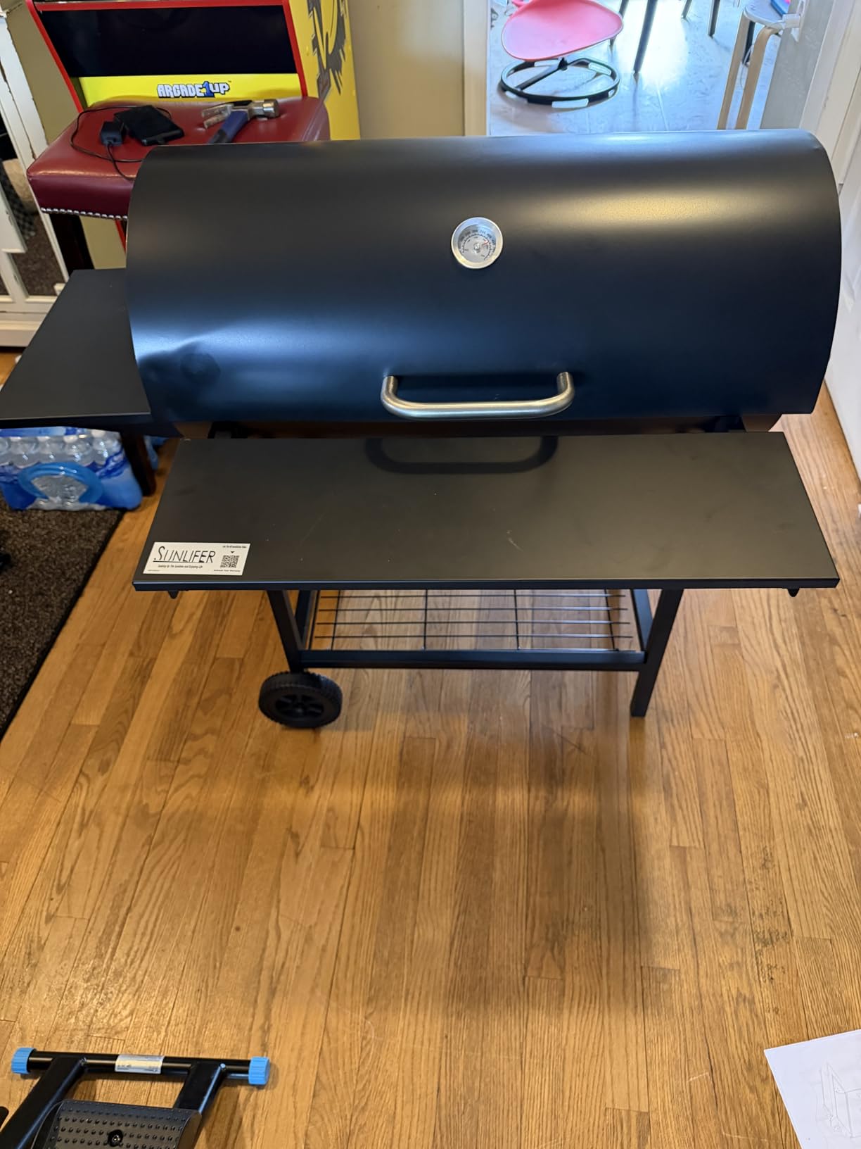 Charcoal Grill Offset Smoker: Charcoal Barbecue Grills with Spacious Cooking Area, Barrel BBQ Grill and Smokers Combo for Outdoor Patio Backyard Camping and Parties customer photo 1