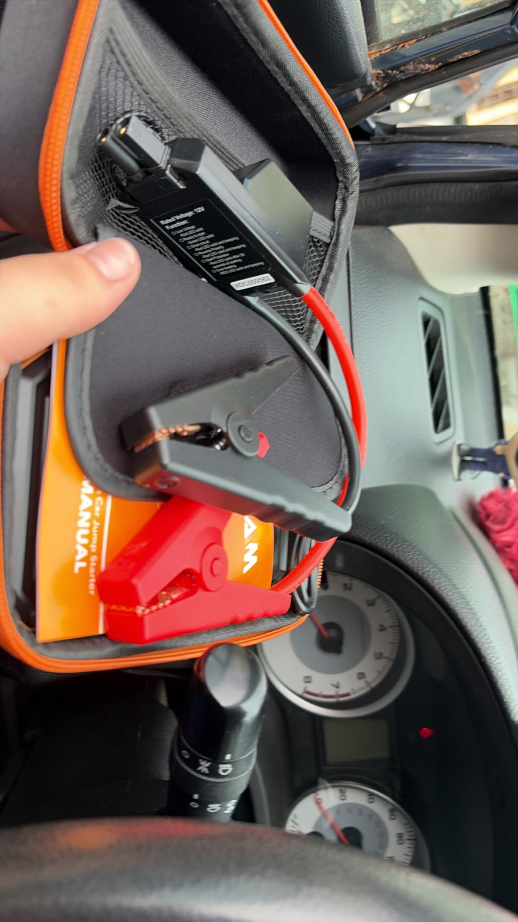 OXILAM Jump Starter 6000A for All Gas/12L Diesel, Car Battery Jumper Starter Portable, 12V Lithium Jump Box with Jumper Cables, LED Display, LED Light, Power Bank with USB, Type C Port customer photo 2