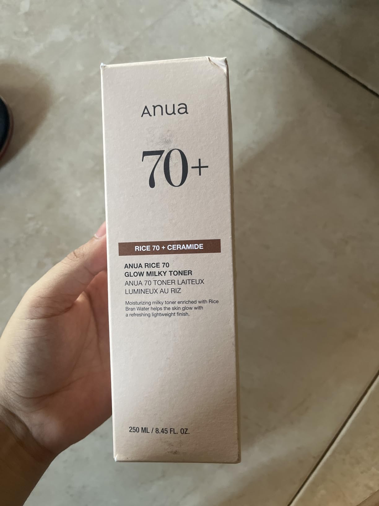 Anua Rice 70 Glow Milky Toner, Glass & Dewy Skin, Hydrating & Barrier Care, Rice Water, Niacinamide, Ceramides, All Skin Types, Fragrance-Free, Non Comedogenic, Korean Skincare, 8.45 fl.oz. customer photo 2