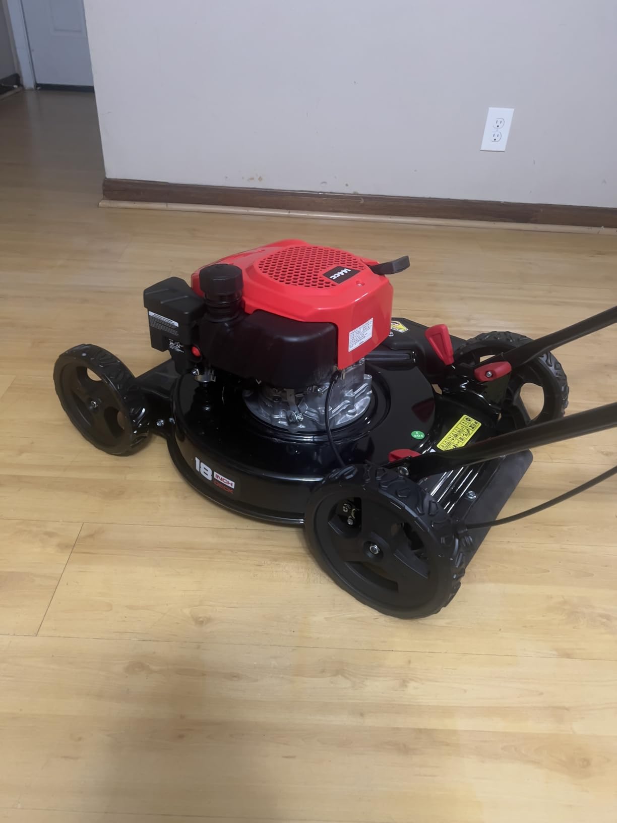 PowerSmart 18-Inch Gas Lawn Mower, 144cc 4-Cycle OHV Engine, Push Mower with Side Discharge, 5 Cutting Heights customer photo 1