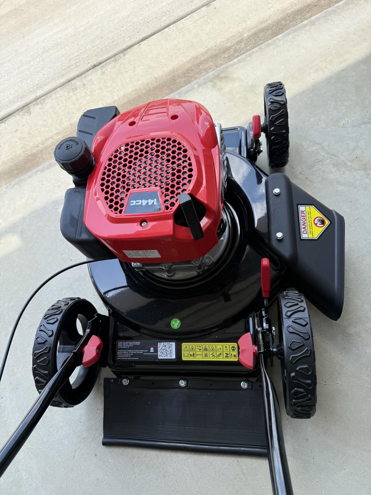 PowerSmart 18-Inch Gas Lawn Mower, 144cc 4-Cycle OHV Engine, Push Mower with Side Discharge, 5 Cutting Heights customer photo 2