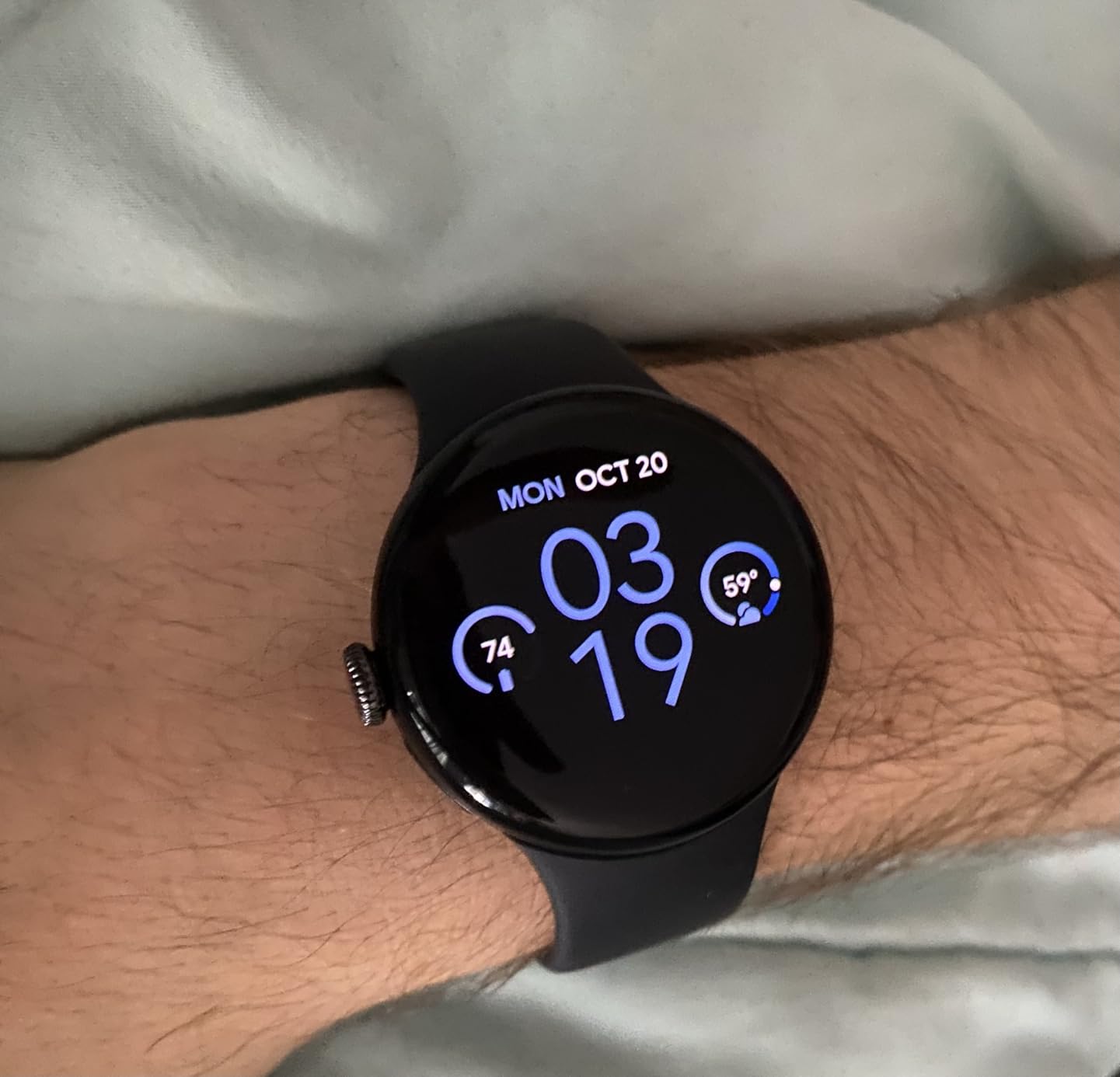 Google Pixel Watch 3 (45mm) 2024 Model - Android Smartwatch, Heart Rate Tracking, Fitbit Advanced Running, Fitness Insights, 24-Hour Battery - Matte Hazel Aluminum Case - Hazel Band - Wi-Fi customer photo 1