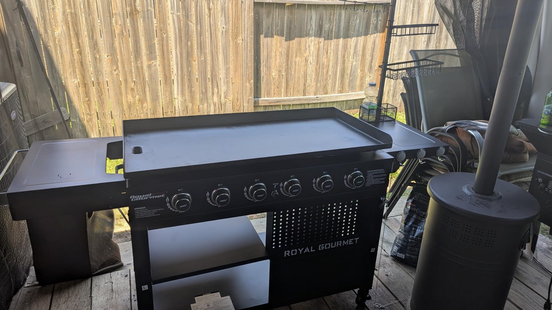 Royal Gourmet GB6000 6 Burner Propane Gas Griddle with Folding Side Tables, 44-Inch Flat Top Grill customer photo 1