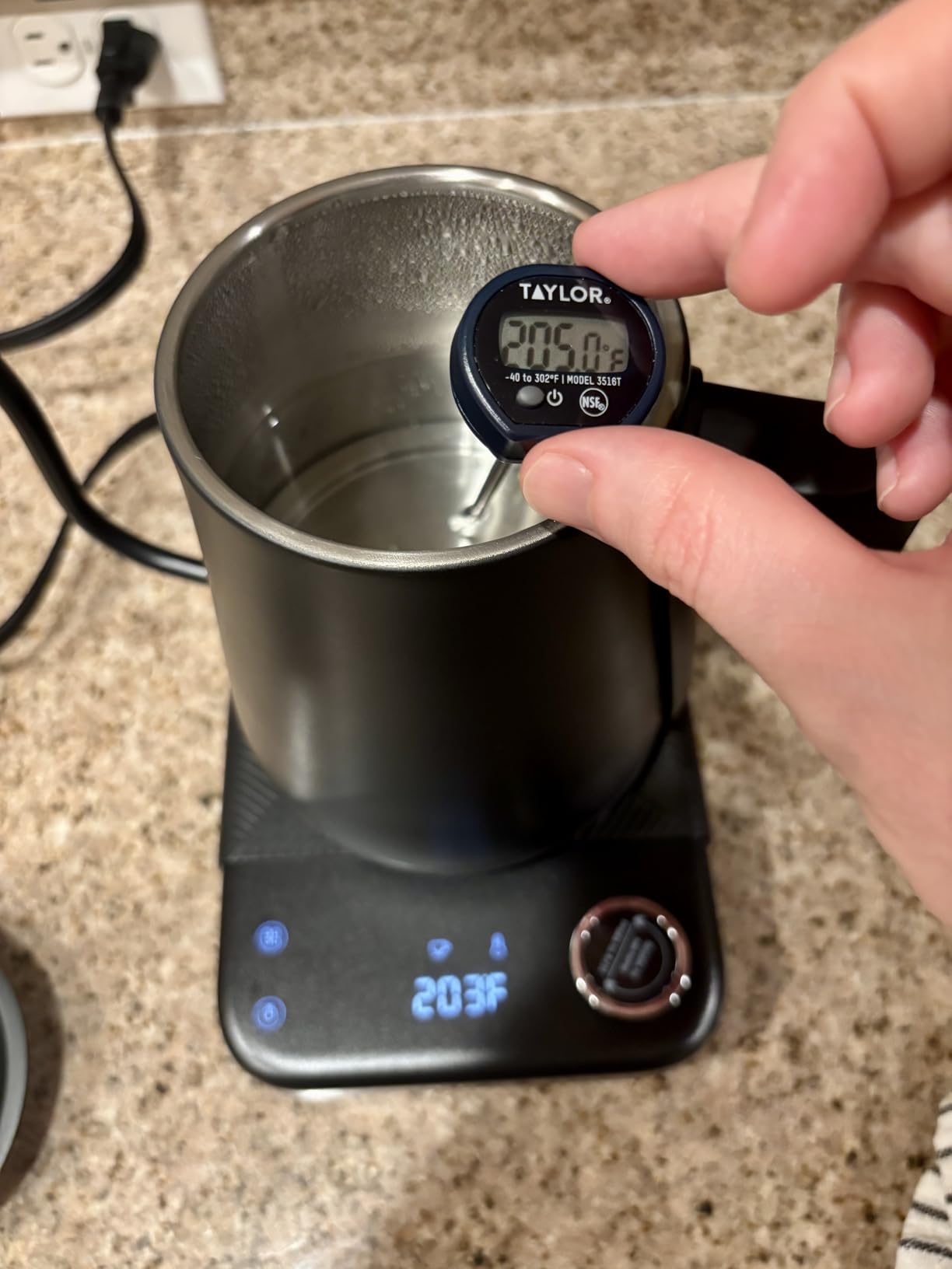 Gooseneck Electric Kettle HIYAKOI with Temperature Control, Pour Over Kettle for Coffee & Tea, 1200W Rapid Heating, Stainless Steel Water Boiler with 12H Keep Warm & Built-in Timer, 0.8L/27oz customer photo 2