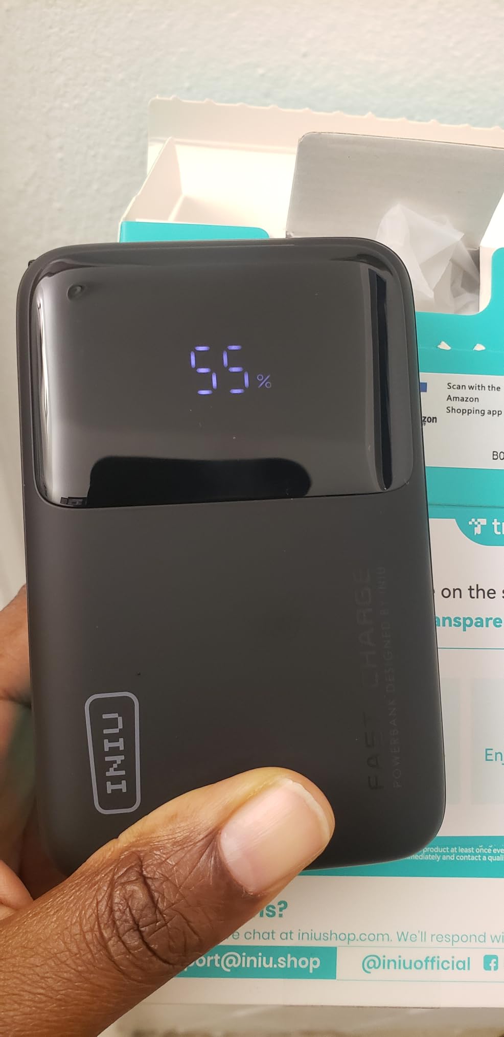 INIU 20000mAh Laptop Power Bank, Ultra Compact 65W PD Dual Fast Charging Portable Charger, Flight-Safe Battery Pack with USB C Cable for Travel MacBook iPad Tablet Switch iPhone 17 16 Pro Samsung S25 customer photo 1