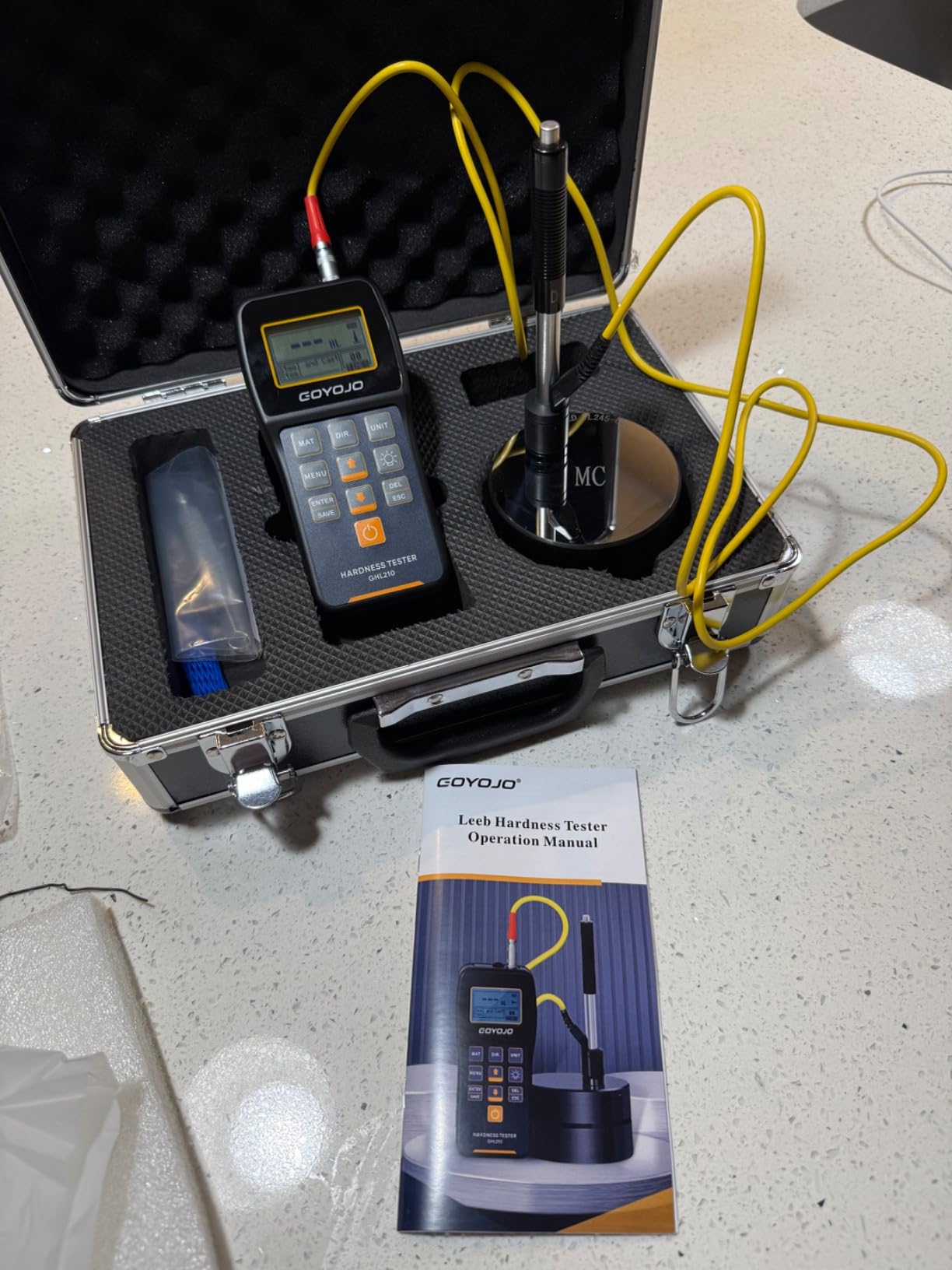GOYOJO Portable Leeb Hardness Tester - Hardness Testing Equipment Kit with Test Block, Copper, 7-in-1 HL, HV, HB, HRC, HRB, HRA, HS customer photo 1