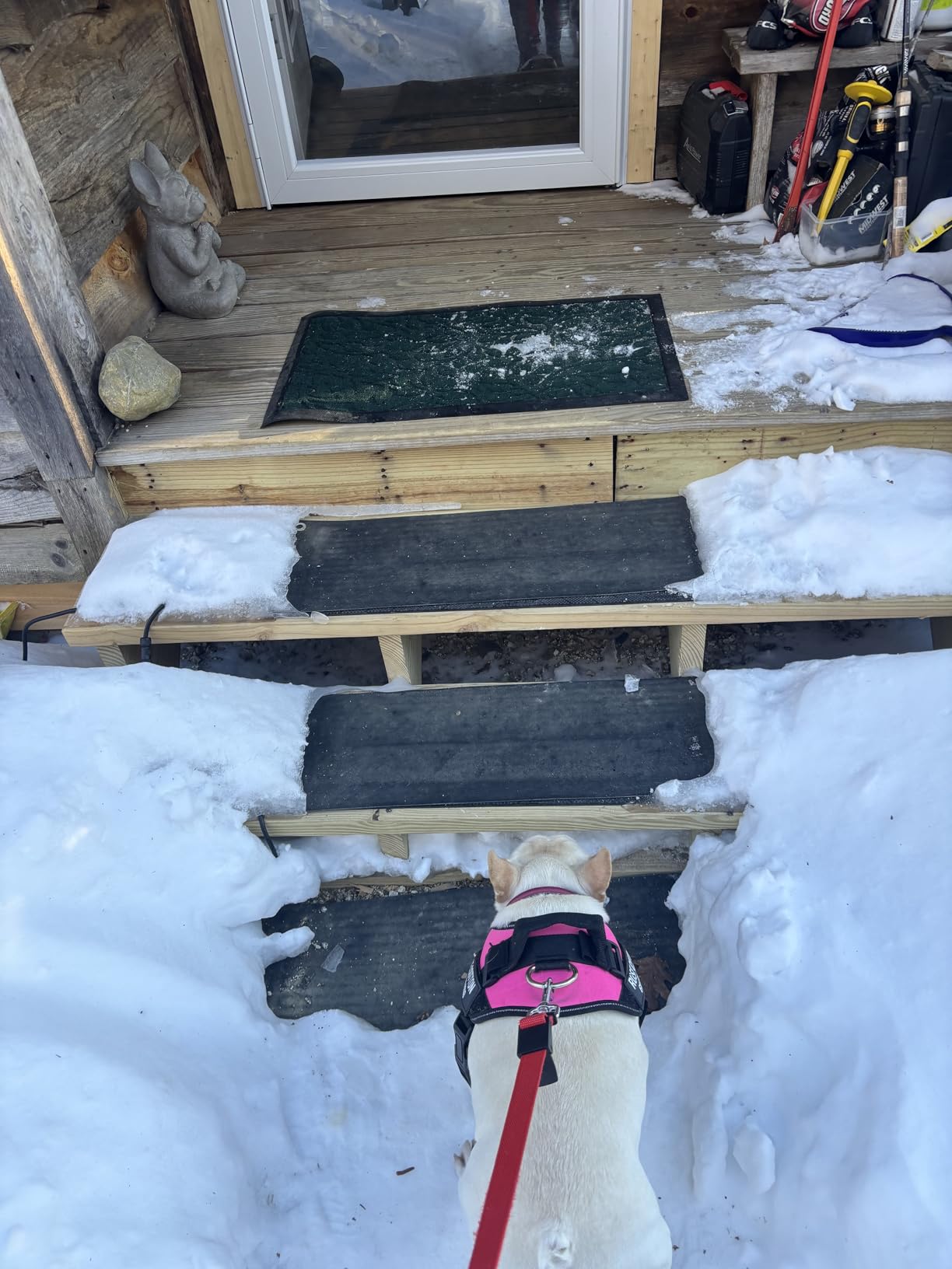 Snow Melting Mats, Heated Outdoor Mats for Walkways, Electric Snow Melting Mats for Decks and Sidewalks, Trusted No-Slip Snow and Ice Melt Heated Sidewalk Mat (10 x 30) 5PCS customer photo 1