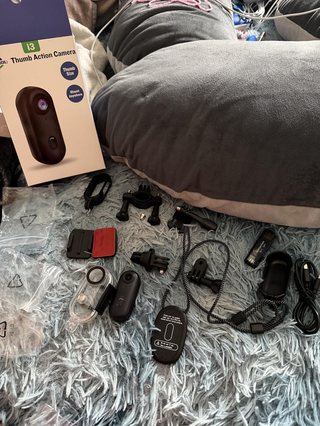 i3 4K Thumb Action Camera, Tiny Size, Mount Anywhere, Small Body Camera with 64G Card, Spring Clip, Portable Vlogging, Hands-Free POV Recording, Helmet Cam for Cycling, Motorcycle customer photo 2