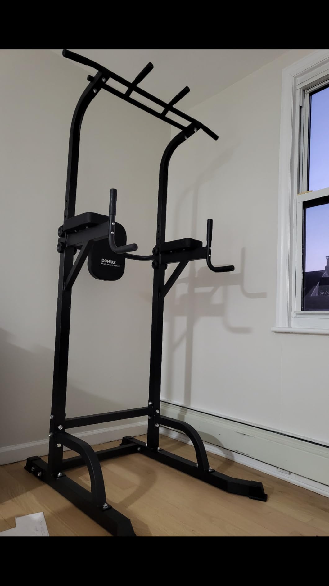 DONIUZ Power Tower Pull Up Bar and Dip Station, Multi-Function Home Gym, Strength Training Fitness Equipment, Height Adjustable customer photo 1