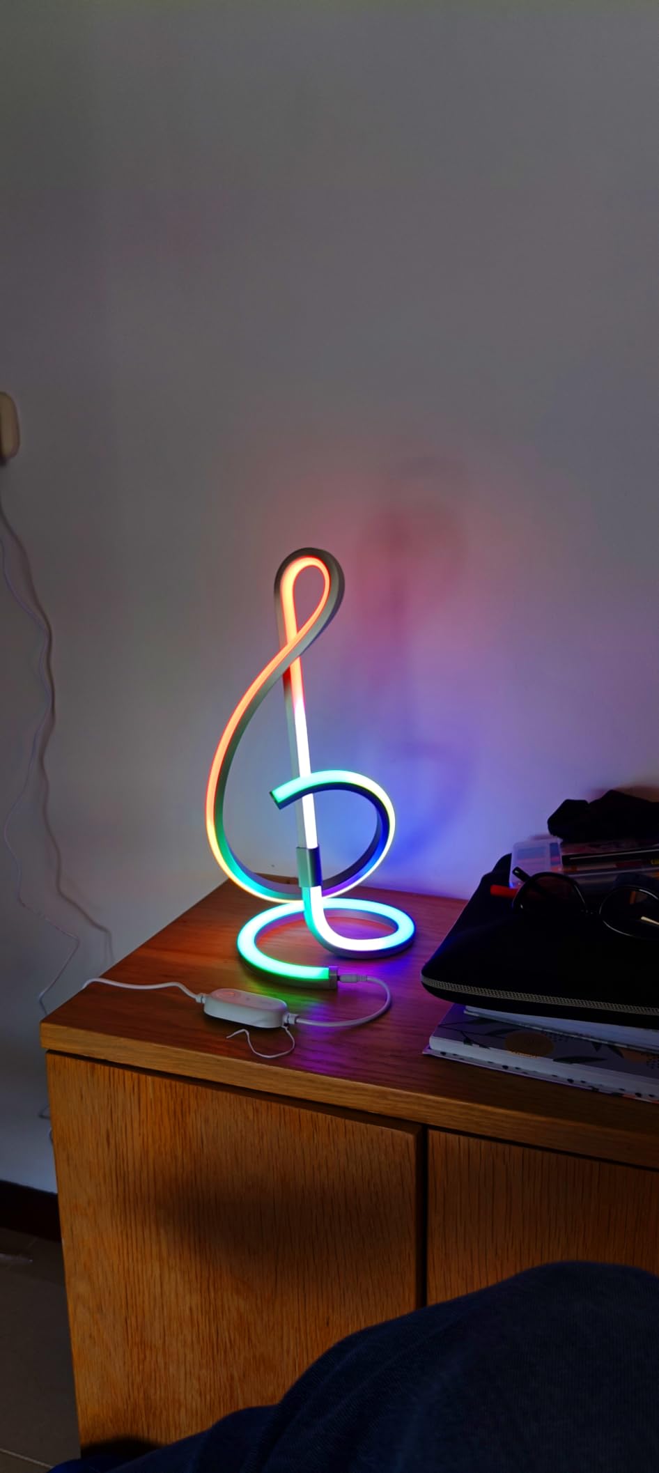 Lepro TB1 AI Smart Table Lamp, RGB+IC Addressable Color Changing Desk Light Alexa Google Home Enable, Music Sync, APP Control Cool LED Lamp for Room Decor customer photo 2