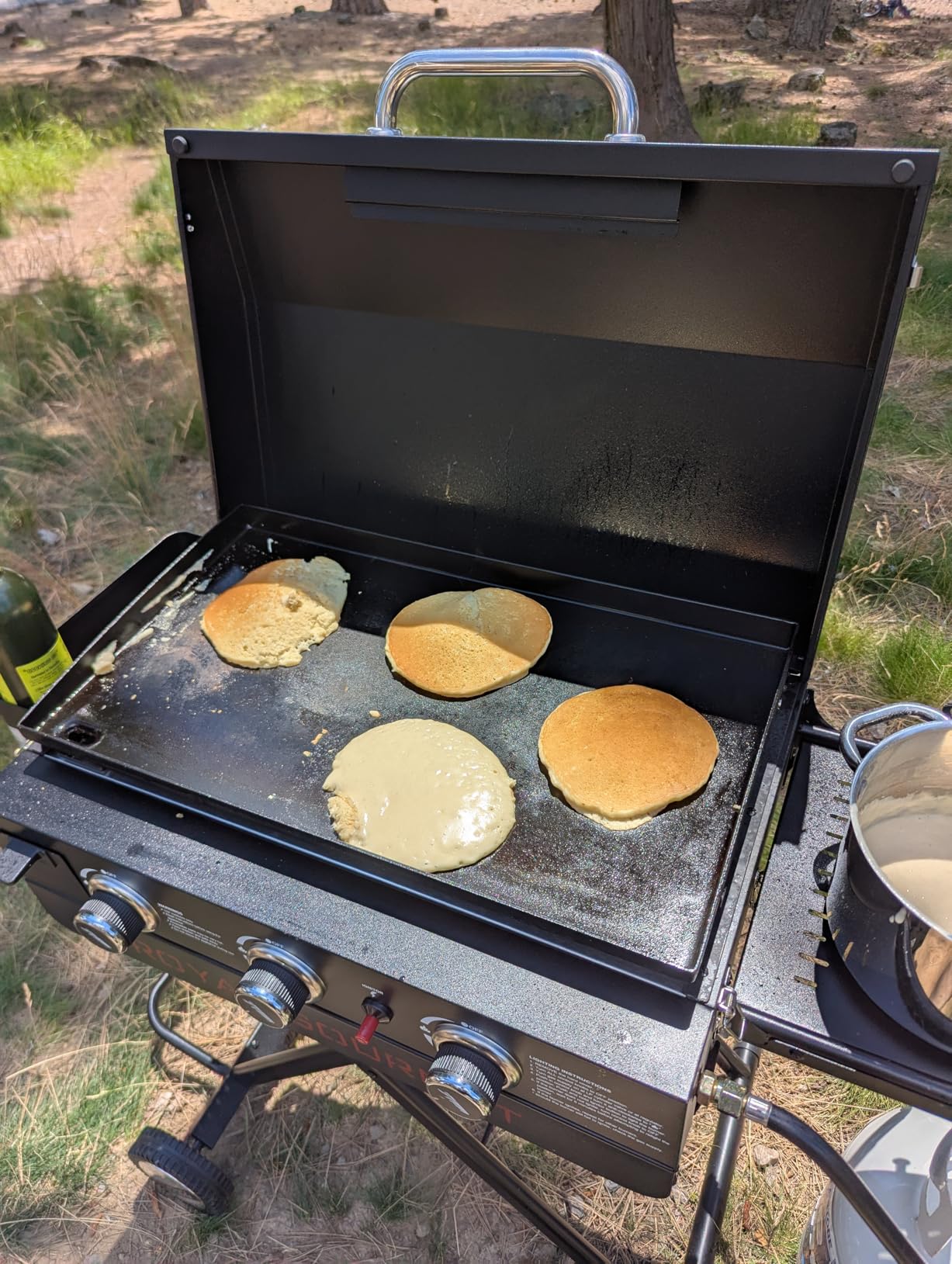 Royal Gourmet PD3001 3-Burner Propane Gas Griddle with Collapsible Stand, 23-Inch Portable Griddle with Side Table customer photo 2