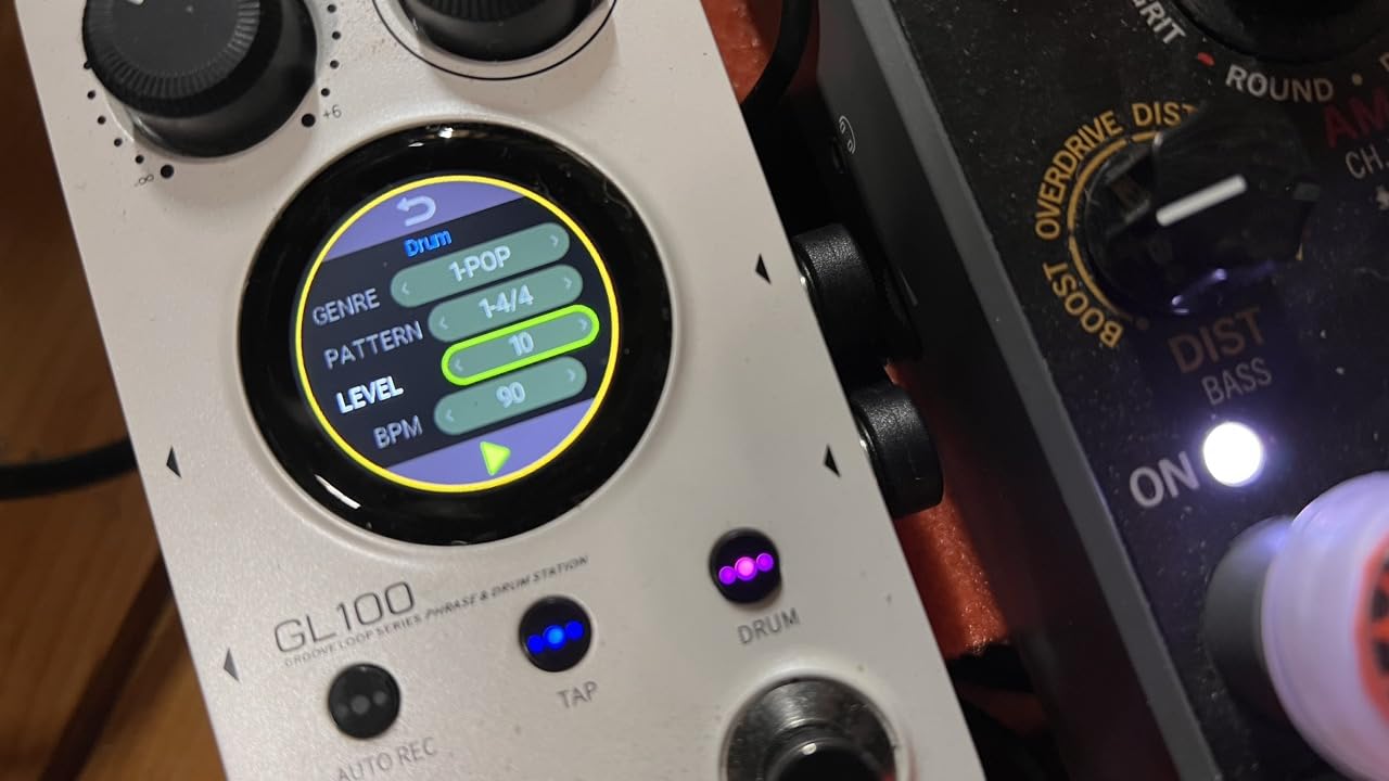 MOOER GL100 Looper Pedal Drum Machine, 2 in 1 Drum Looper Guitar Pedal 1.3-inch Touchscreen 100 Slots with 300 Minutes in Total Auto-record Time Stretch Function Dedicated Editor Software customer photo 1