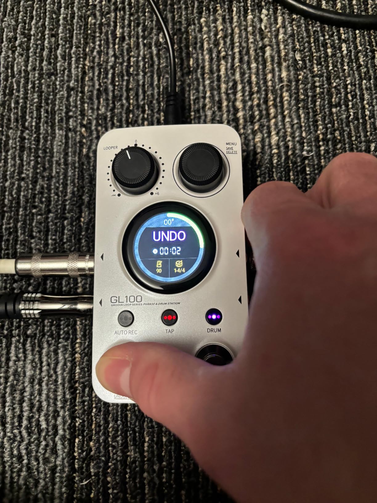 MOOER GL100 Looper Pedal Drum Machine, 2 in 1 Drum Looper Guitar Pedal 1.3-inch Touchscreen 100 Slots with 300 Minutes in Total Auto-record Time Stretch Function Dedicated Editor Software customer photo 2