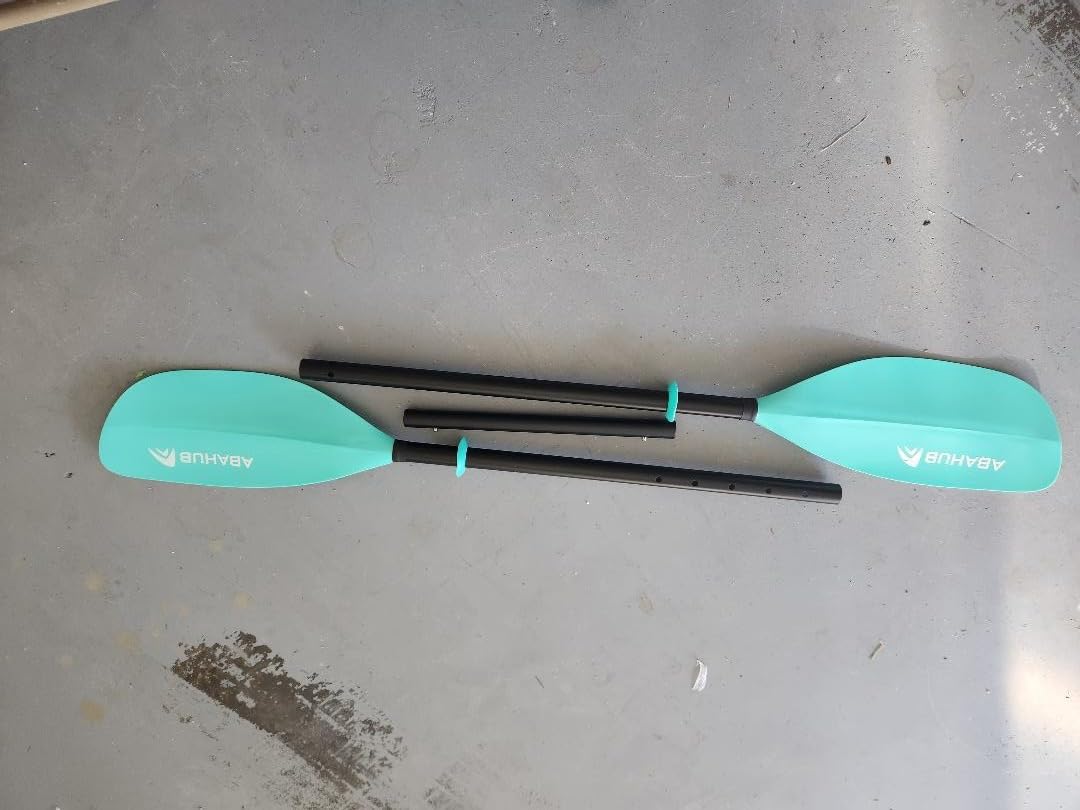 Abahub Adjustable Kayak Paddle 210-230 cm/230-250 cm Floating Kayaking Oars Boating Oars Canoeing Oars Black customer photo 2