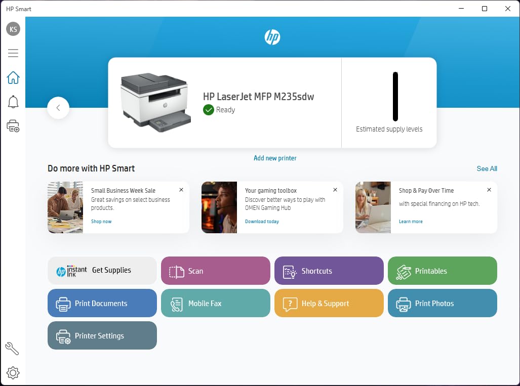 HP LaserJet MFP M235sdw All-in-One Laser Wireless Printer, Scan/Copy, Black & White, Duplex, Best-for-Office customer photo 1