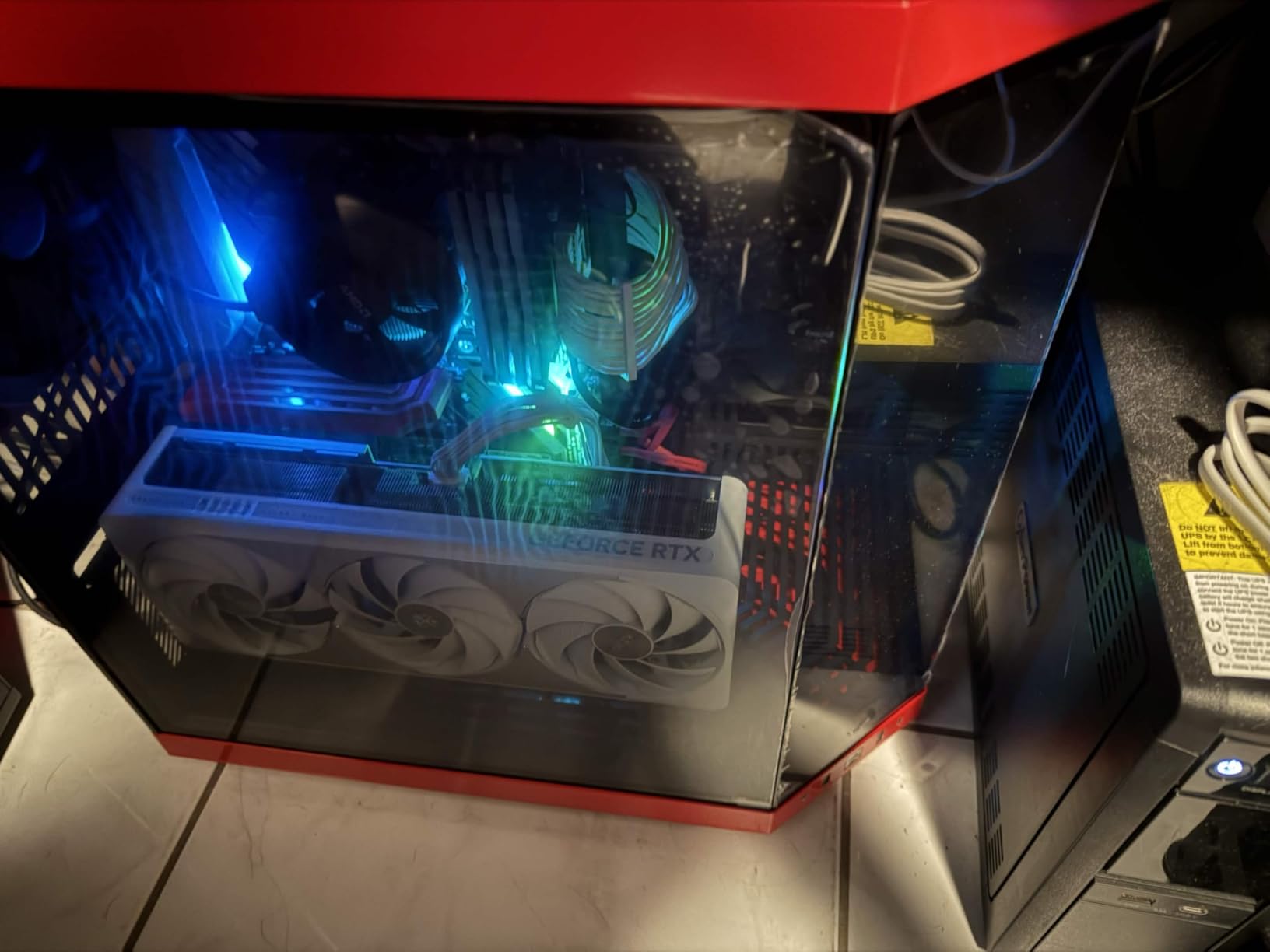 HYTE Y70 Touch Infinite Modern Aesthetic Gaming PC Case - Integrated 2.5K LCD Touchscreen Screen Display - Dual Chamber ATX Desktop Chassis - 10 Fan Capacity - Luxury PCIe 4.0 Riser Cable - Snow White customer photo 1