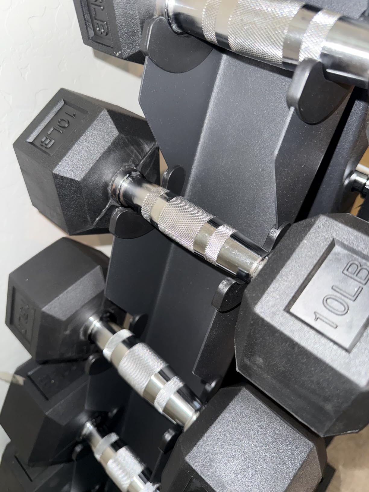 BalanceFrom Rubber Coated Hex Dumbbell Weight Set with Storage Rack, 100LB or 150LB or 200LB Set customer photo 2