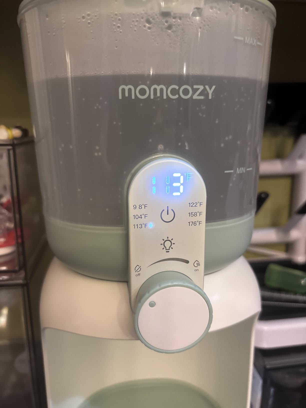 Momcozy Instant Water Warmer for Making Formula, Dual Lights for Night Feedings, 57 fl oz Large Capacity Detachable Tank, 6 Temperature Settings Water Dispenser, Breastfeeding Essentials customer photo 2
