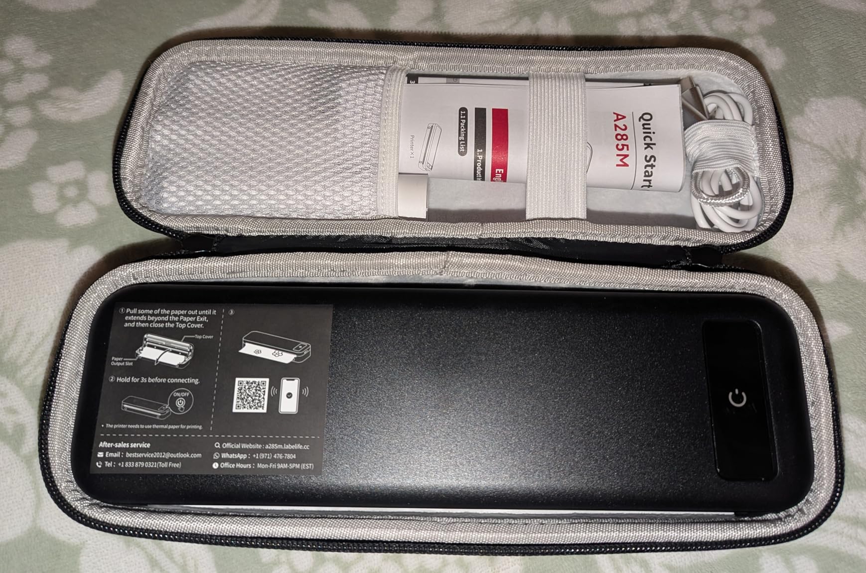 Portable Printers Wireless for Travel, A285M Small Inkless Thermal Printer, Bluetooth Mobile Printer Support 8.5