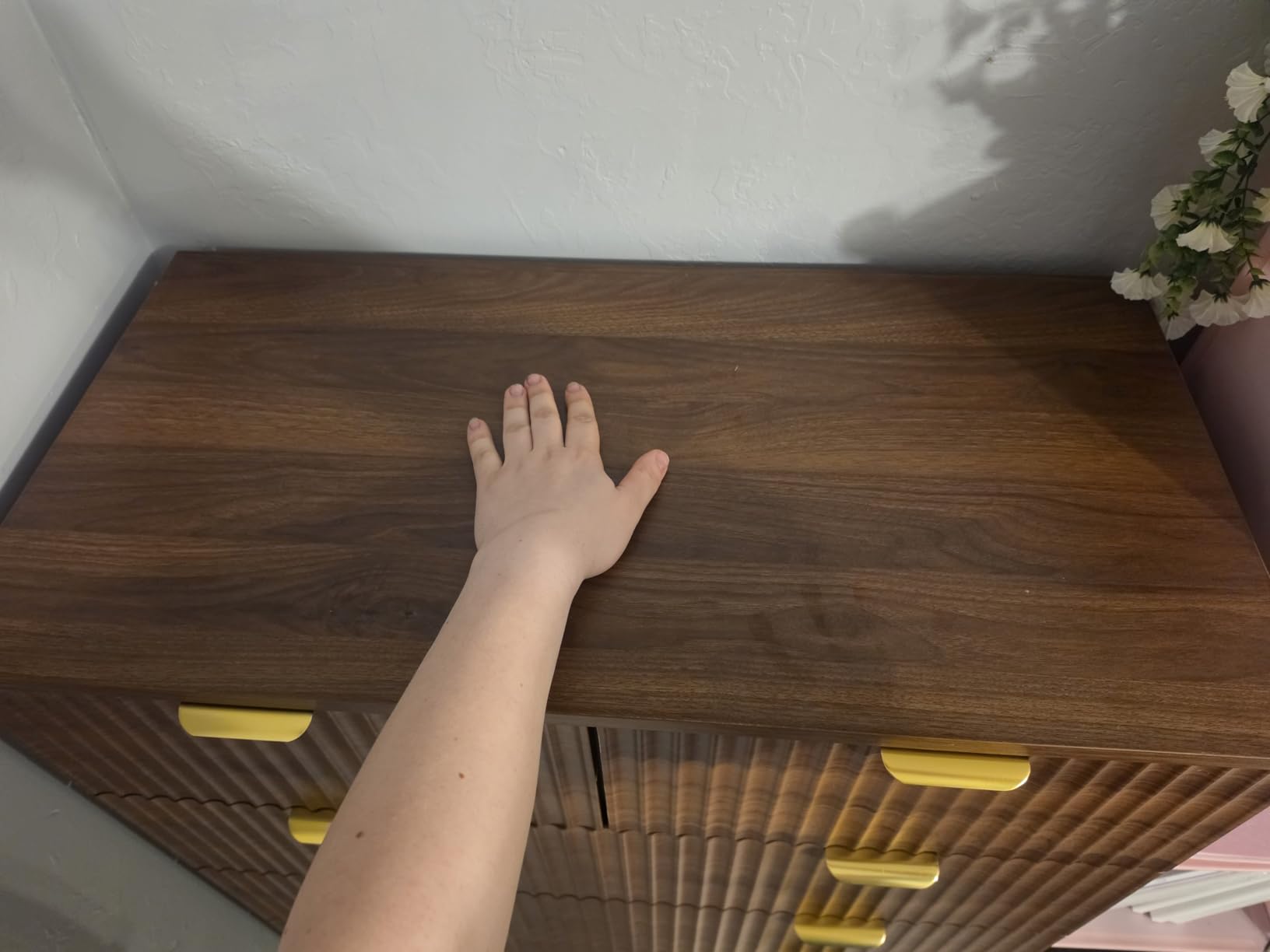 Fluted Dresser for Bedroom with 6 Drawers, 48