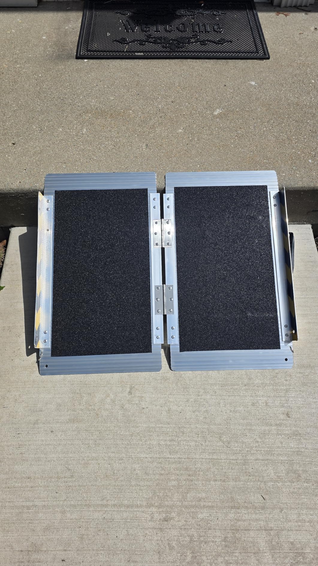 4FT Long Wheelchair Ramp for High Steps & Van Loading - Extra Stable Aluminum Ramp, Creates Gentler Slope for 4 to 12 Inch Height, 800 lbs Capacity customer photo 1