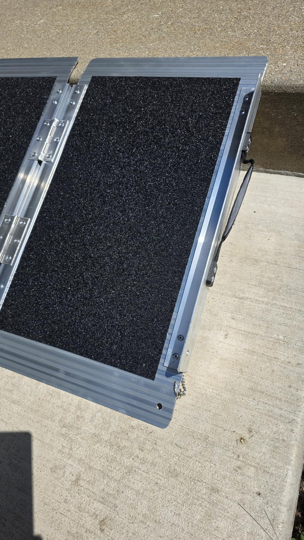 4FT Long Wheelchair Ramp for High Steps & Van Loading - Extra Stable Aluminum Ramp, Creates Gentler Slope for 4 to 12 Inch Height, 800 lbs Capacity customer photo 2