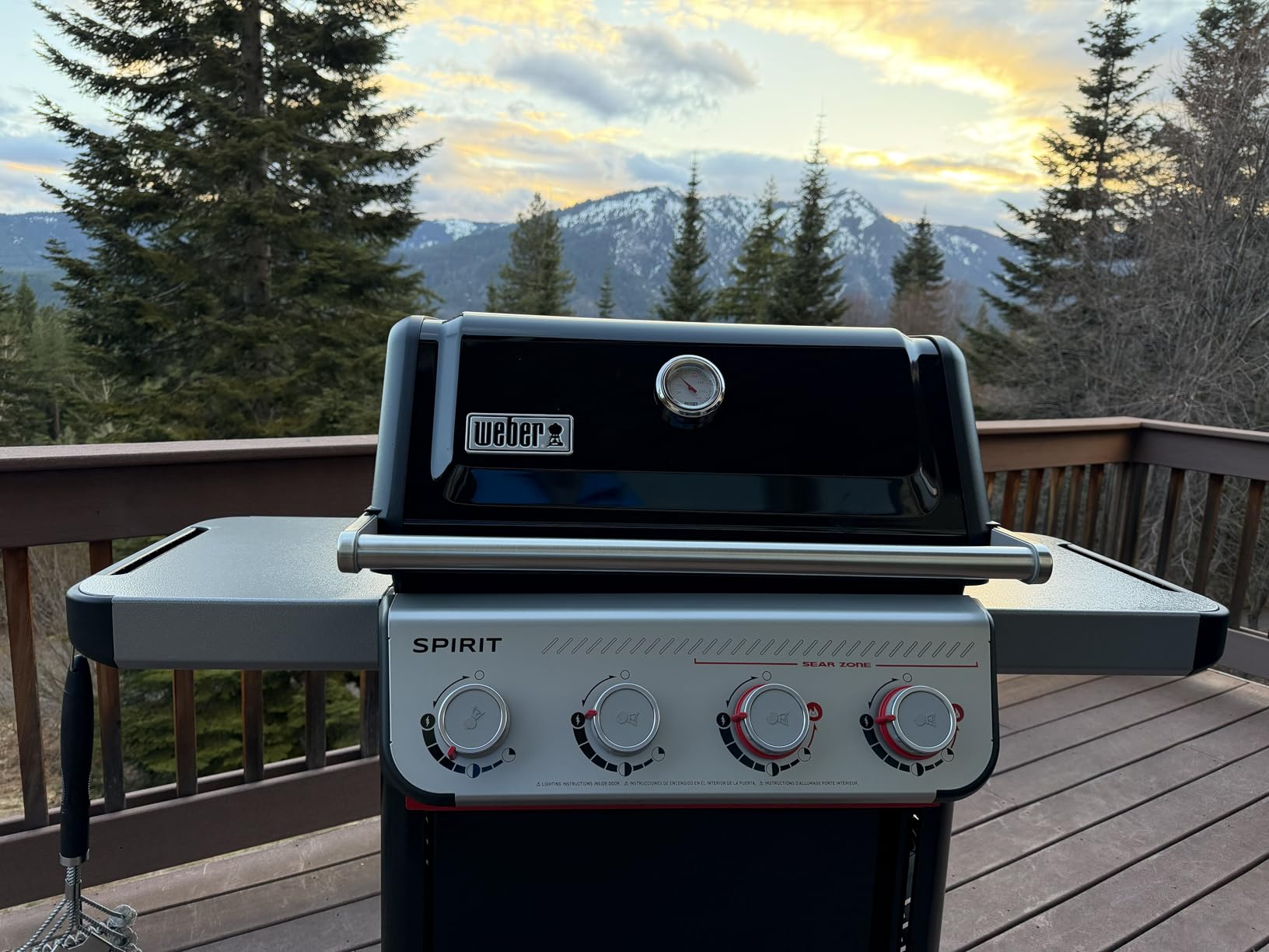 Weber Spirit E-425 Gas Grill, Propane Gas Grill with 4 Burners, Sear Zone with Boost Burners, Porcelain-Enameled Cast-Iron Grates, Weber Works Rails, BBQ Grill customer photo 1