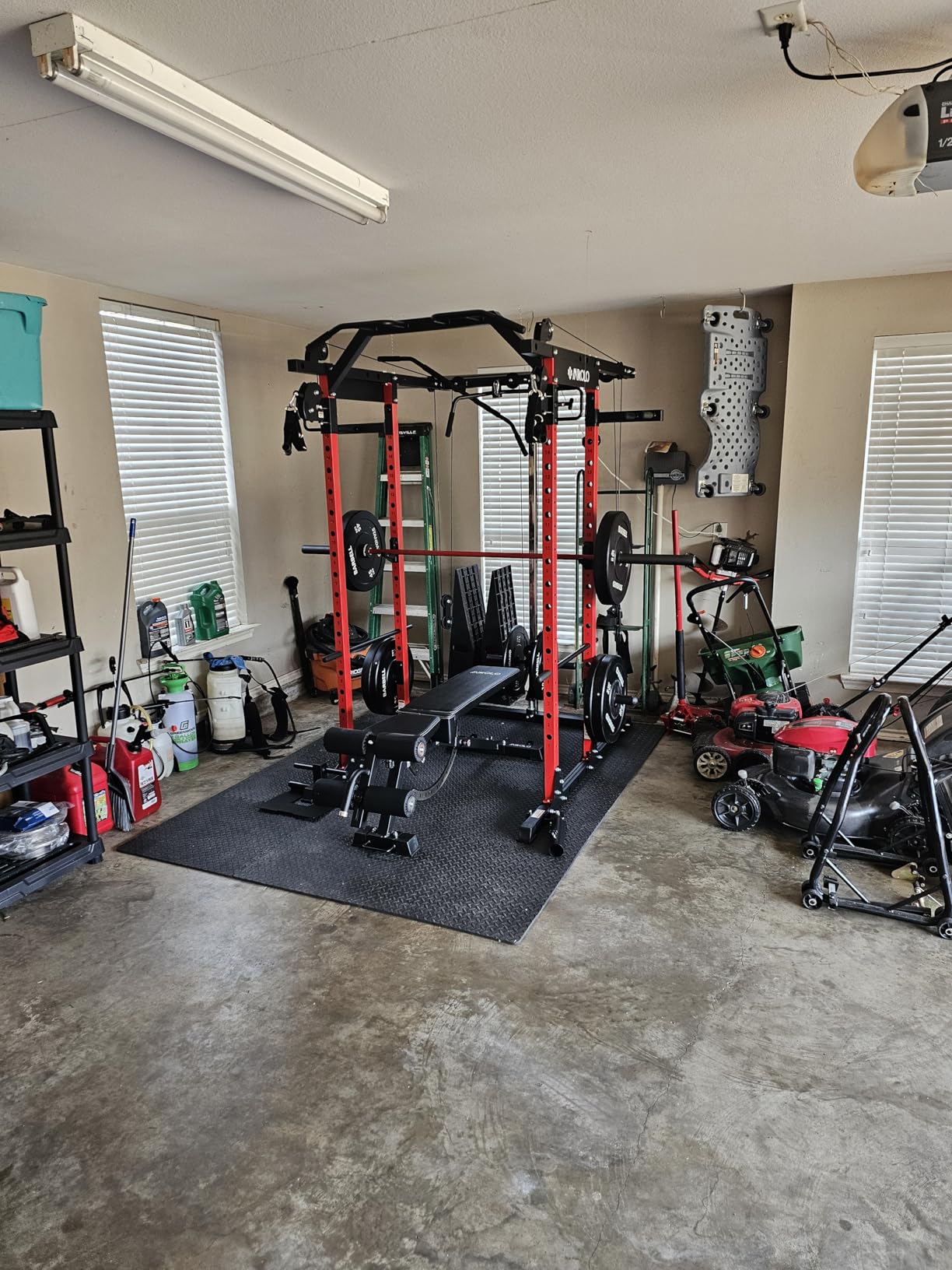 Mikolo Power Cage, Power Rack with Cable Crossover System, 1500LBS Squat Rack with LAT Pull Down System, Workout Cage with Pulley System for Fitness Home Gym customer photo 2