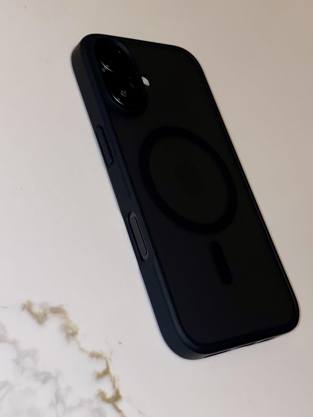 SUPFINE Magnetic for iPhone 16 Case (Compatible with MagSafe) (Military Grade Drop Protection) Translucent Matte Shockproof with Anti-Fingerprint Phone Cover, Black customer photo 2