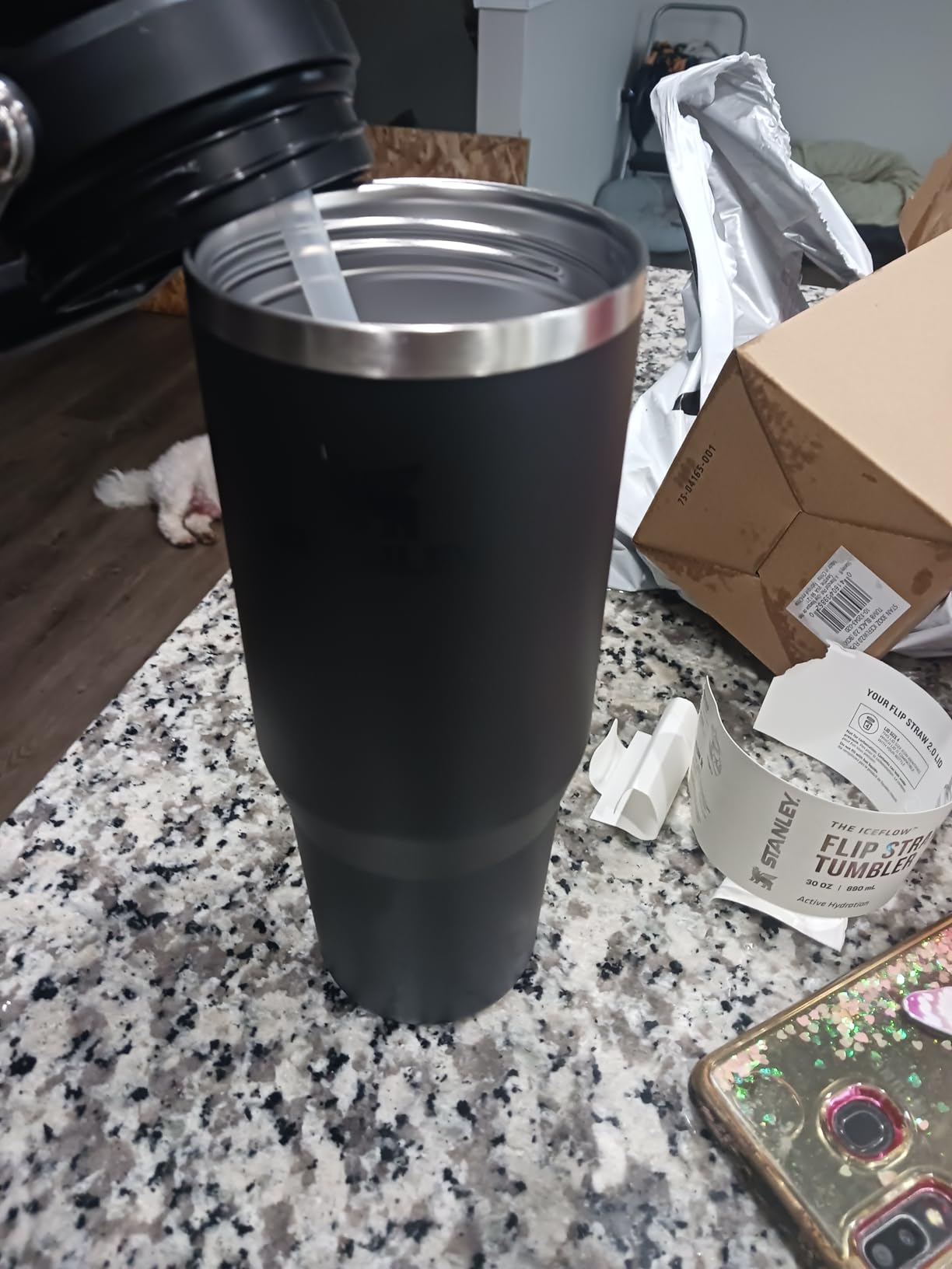 Stanley IceFlow 2.0 Flip Straw Tumbler with Handle 30 oz | Twist On Lid and Flip Up Straw | Leak Resistant Water Bottle | Insulated Stainless Steel | BPA-Free | Black 2.0 customer photo 1