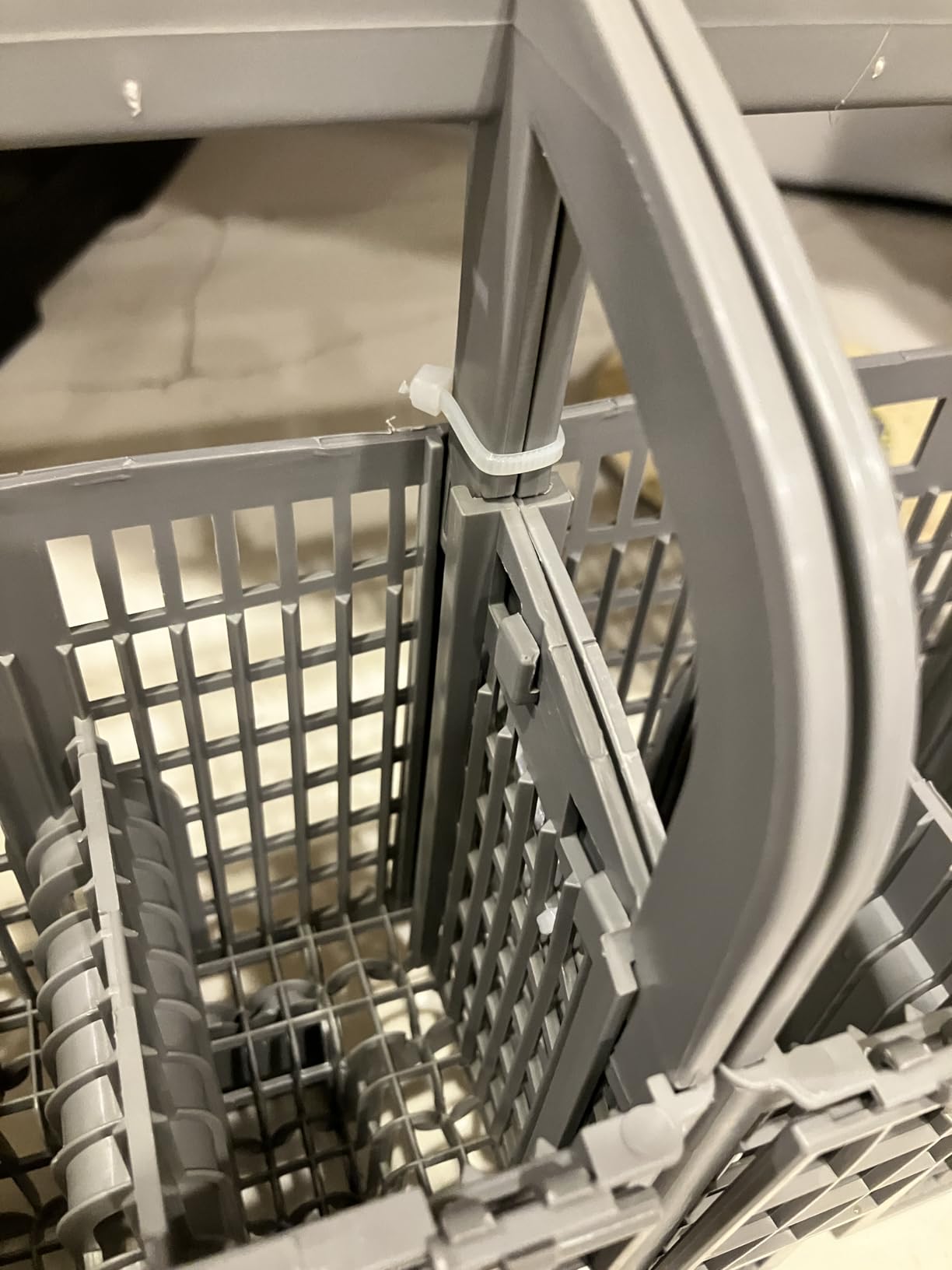 Upgraded 00675794 675794 9001396277 Dishwasher Cutlery Basket Silverware Basket (Gray) Replacement Part Compatible with Bosch Dishwashers, Set of 2 customer photo 1