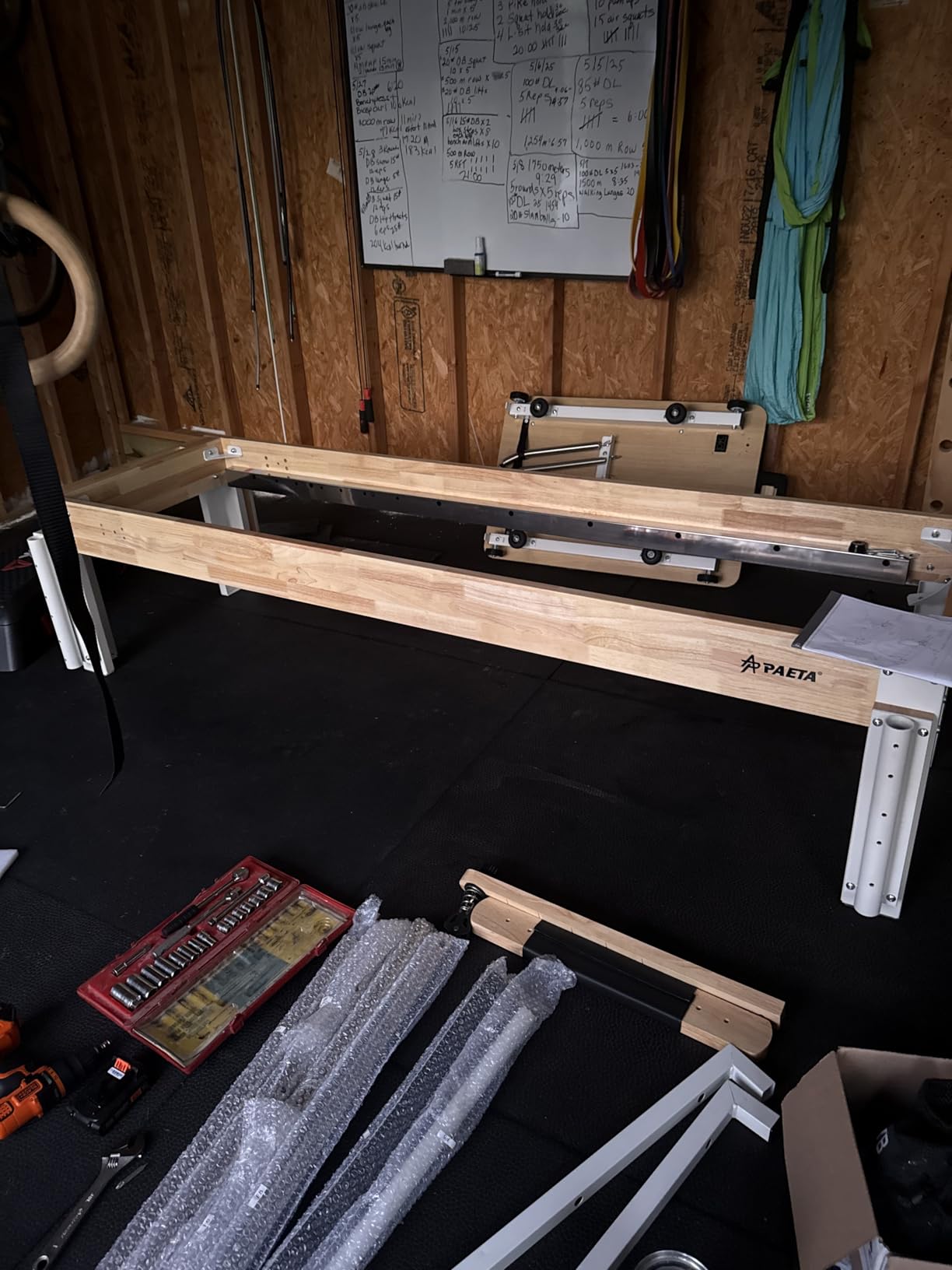 PAETA Pilates Reformer, Wooden Reformer Pilates Machine with Cadillac Trapeze Table, Pilates Equipment for Home Workout and Studio, Includes Sitting Box, Jumpboard customer photo 2