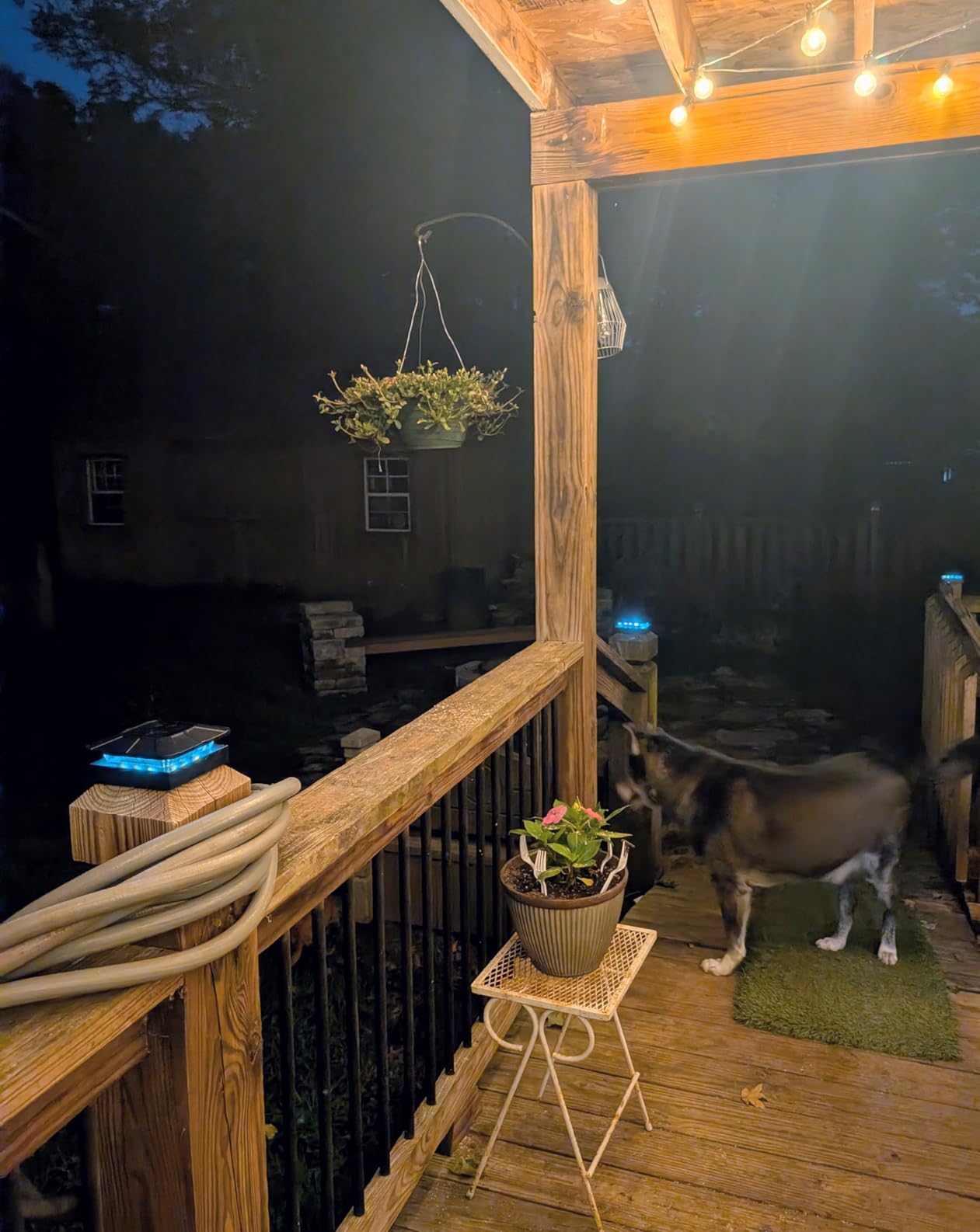 Peasur 4x4 Solar Post Cap Lights Outdoor with 3 Lighting Modes, 2 Packs LED Post Light Solar Powered Waterproof, Fence Deck Lights for 4x3.5x3.5 Wood/Vinyl Posts customer photo 2