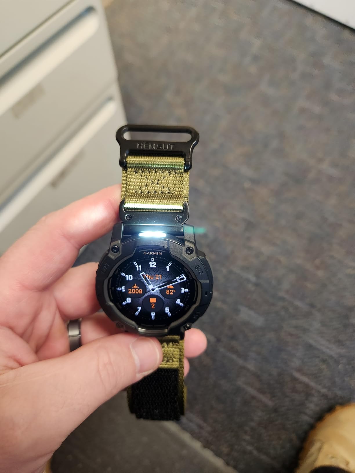 Garmin Instinct® 3 AMOLED, Rugged GPS Smartwatch, 45mm, Black customer photo 1