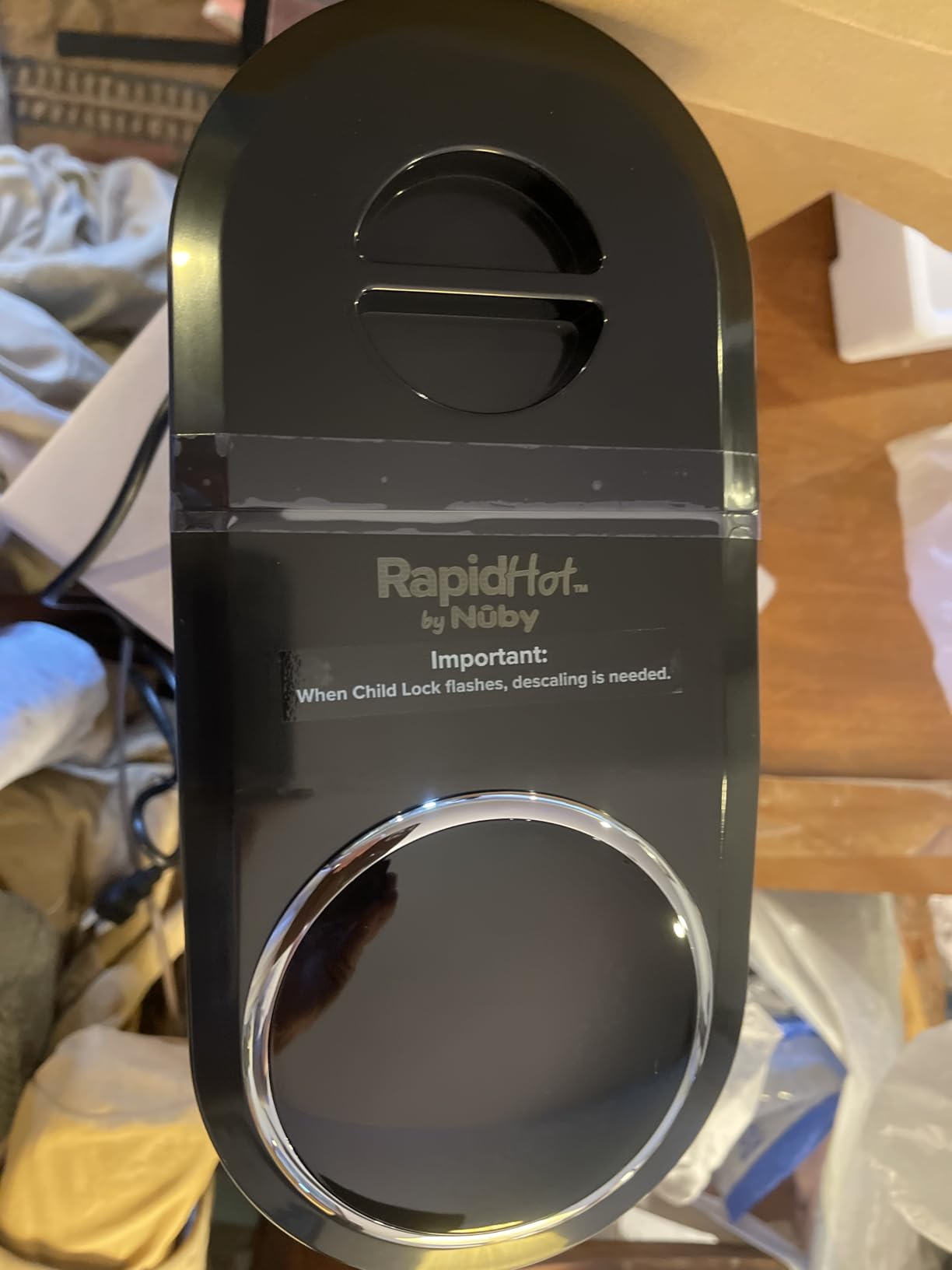 Nuby RapidHot Baby Formula Dispenser Machine - Infant Formula Mixer and Water Warmer with Precise Feed Sizing Memory - Filtered Boiling Water in Seconds - Compatible with RapidCool Bottle - Black customer photo 1