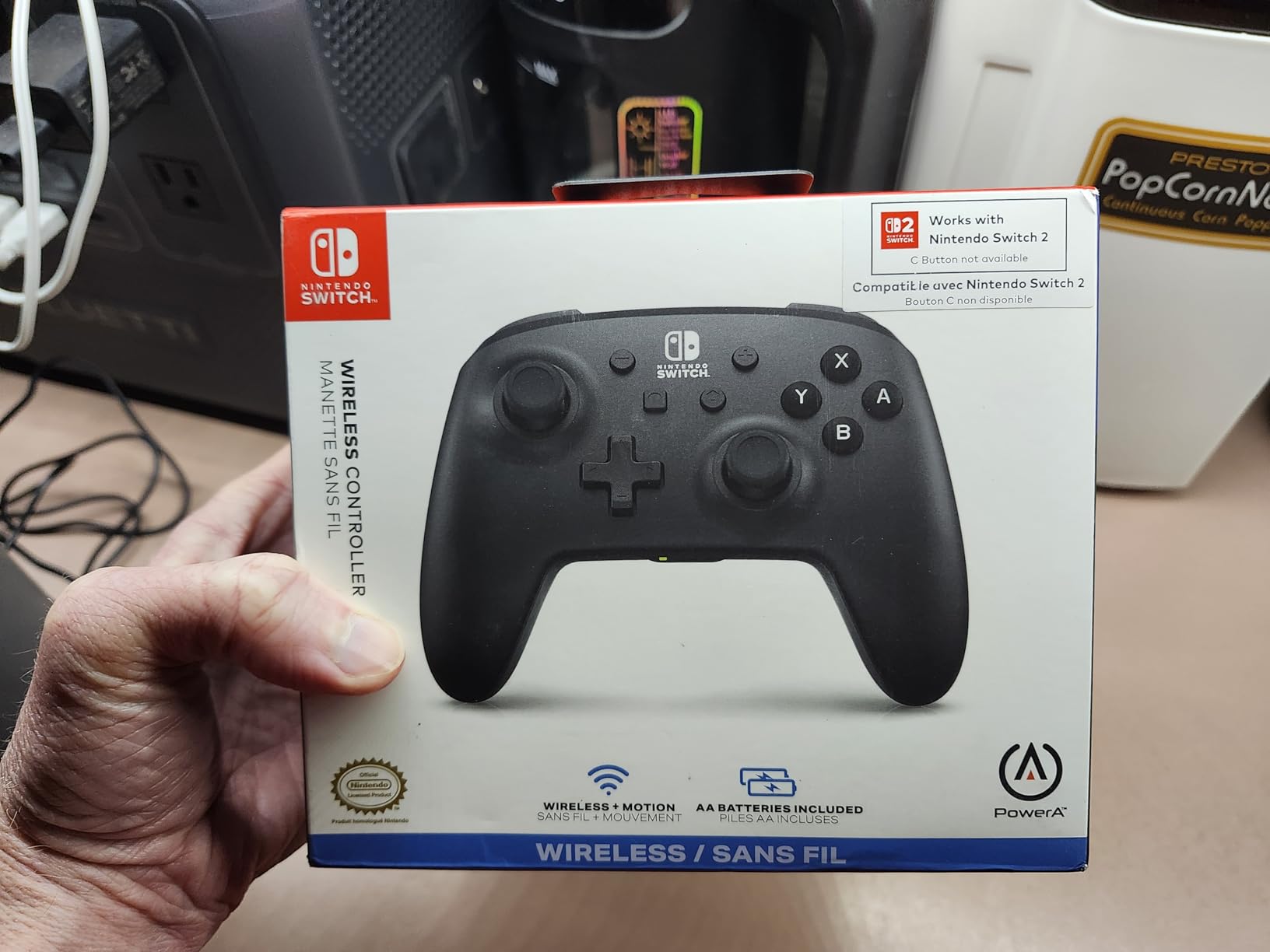 PowerA Wireless Controller - Nintendo Switch/Switch Lite/Switch-OLED Model, Nintendo Switch 2, Jet Black, Gamepad, Bluetooth, Motion Controls, Advanced Gaming Buttons, officially licensed customer photo 2